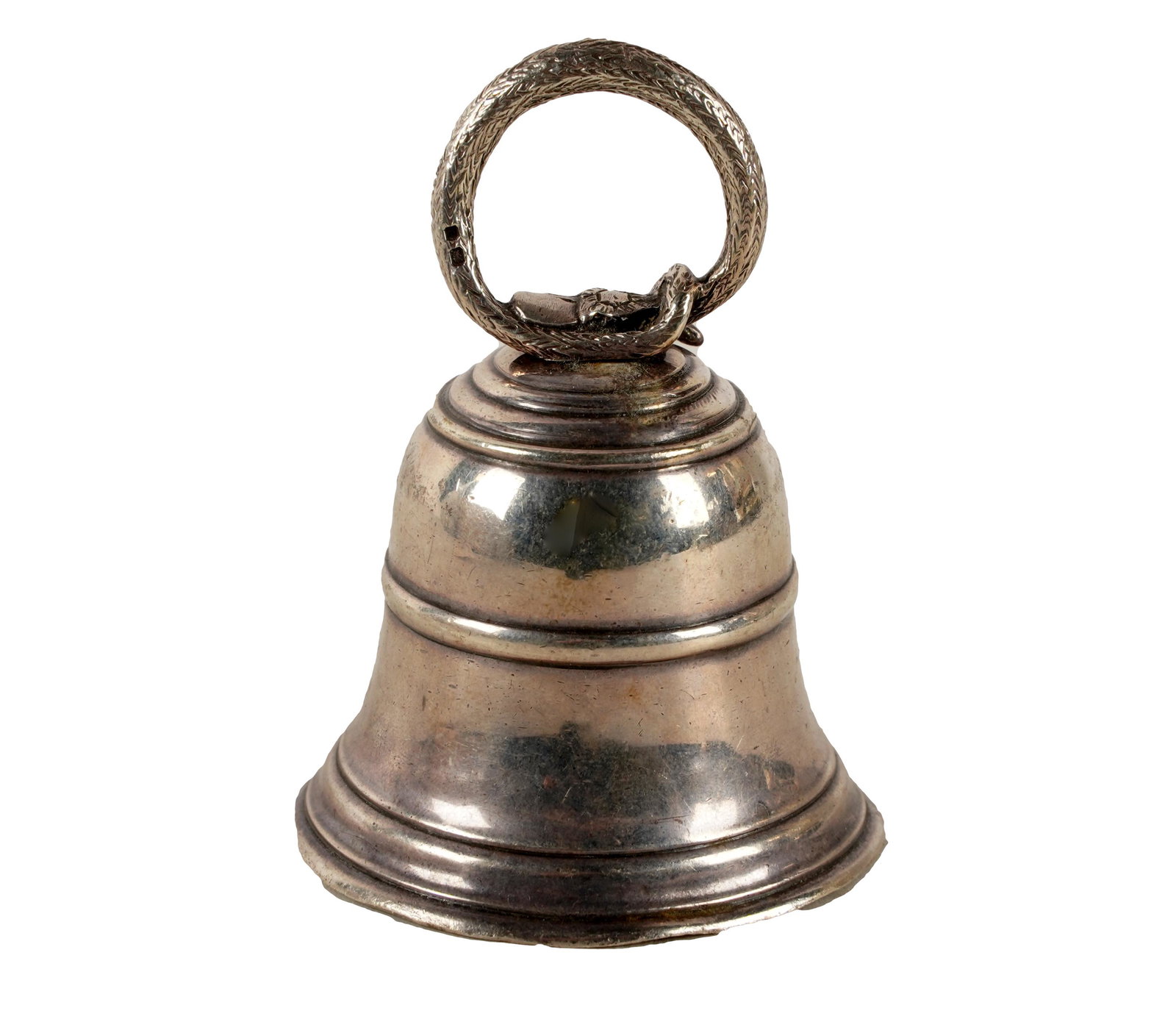 STERLING BELL: William Comyns and Sons Ltd, London, 1936; not monogrammed; approximately 148 grams; Provenance: The Estate of James and Lois Garner; proceeds will benefit Childrenâ€™s Hospital Los Angeles and W