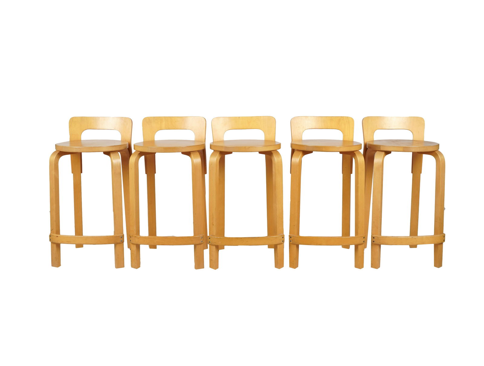 FIVE ALVAR AALTO "K 65" BARSTOOLS (1 of 10)