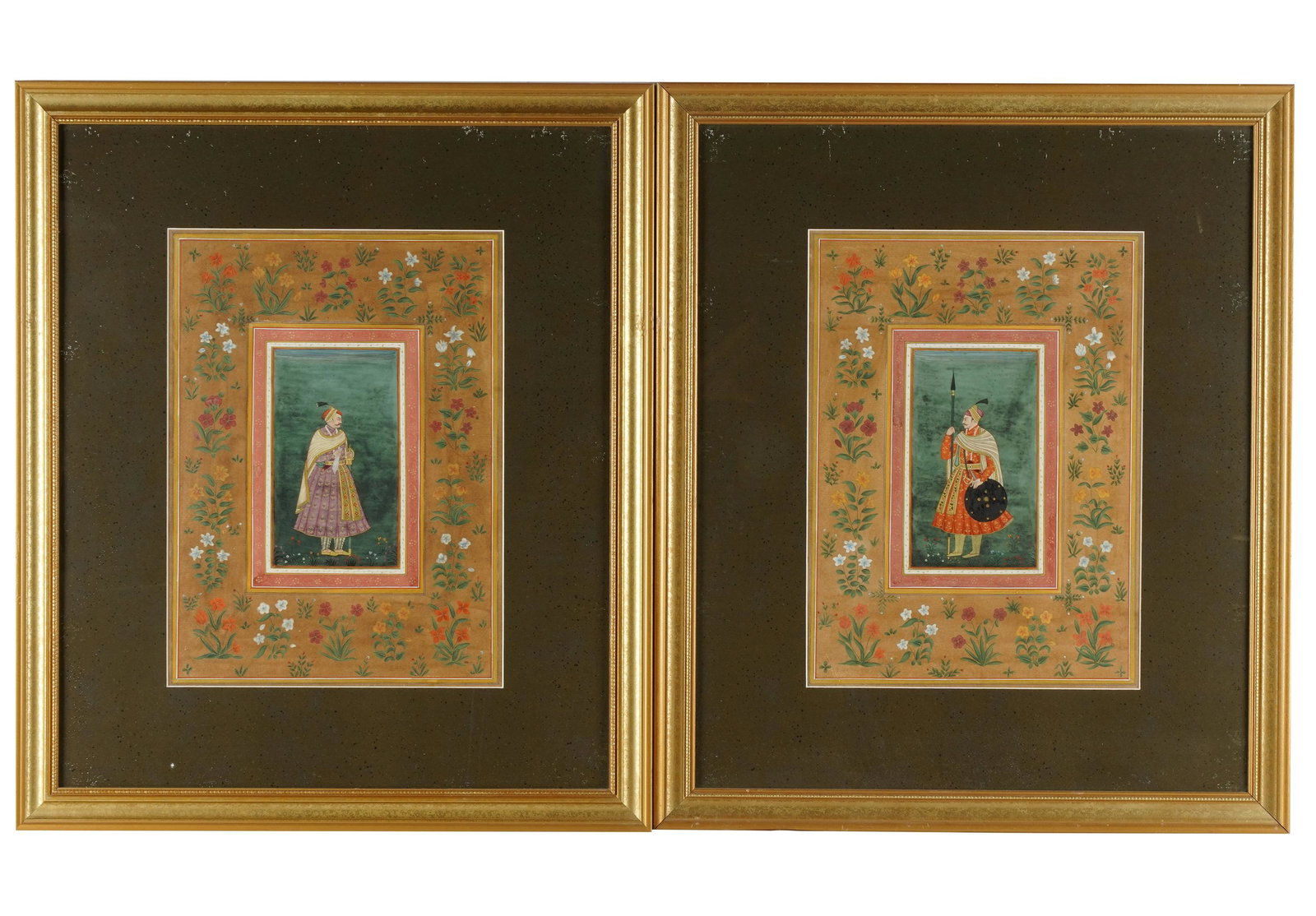 PAIR OF INDIAN MANUSCRIPT PORTRAITS (1 of 7)
