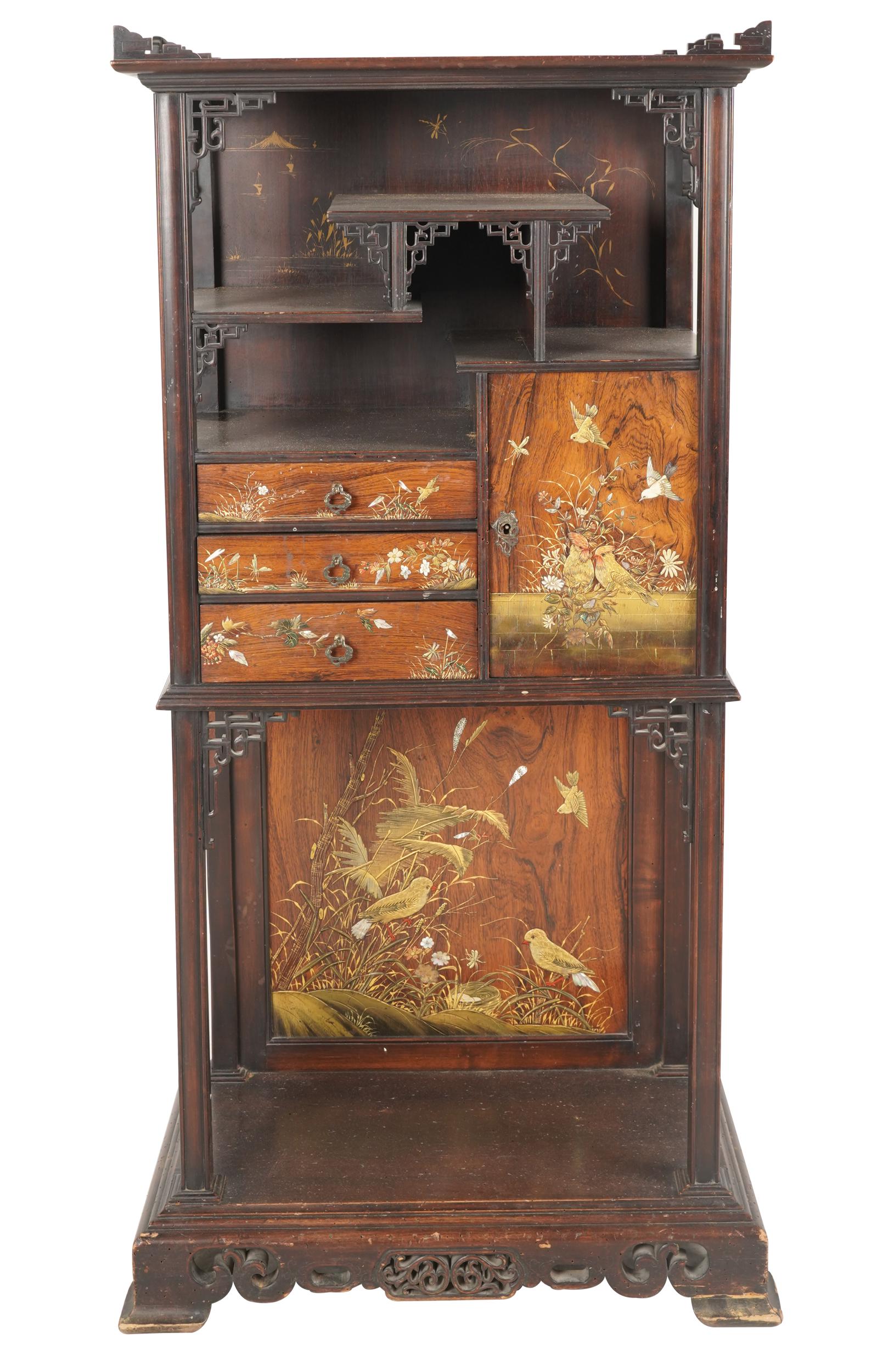 JAPANESE INLAID & LACQUERED ETAGERE (1 of 13)