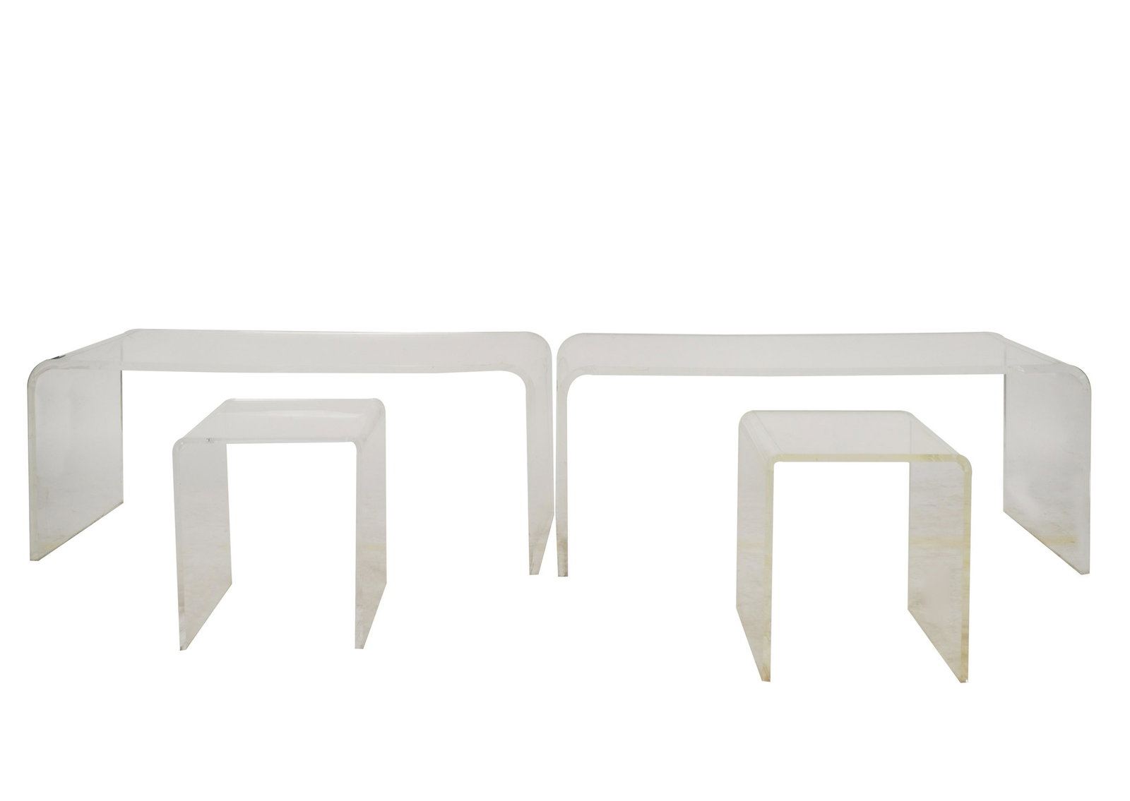 FOUR LUCITE TABLES (1 of 7)