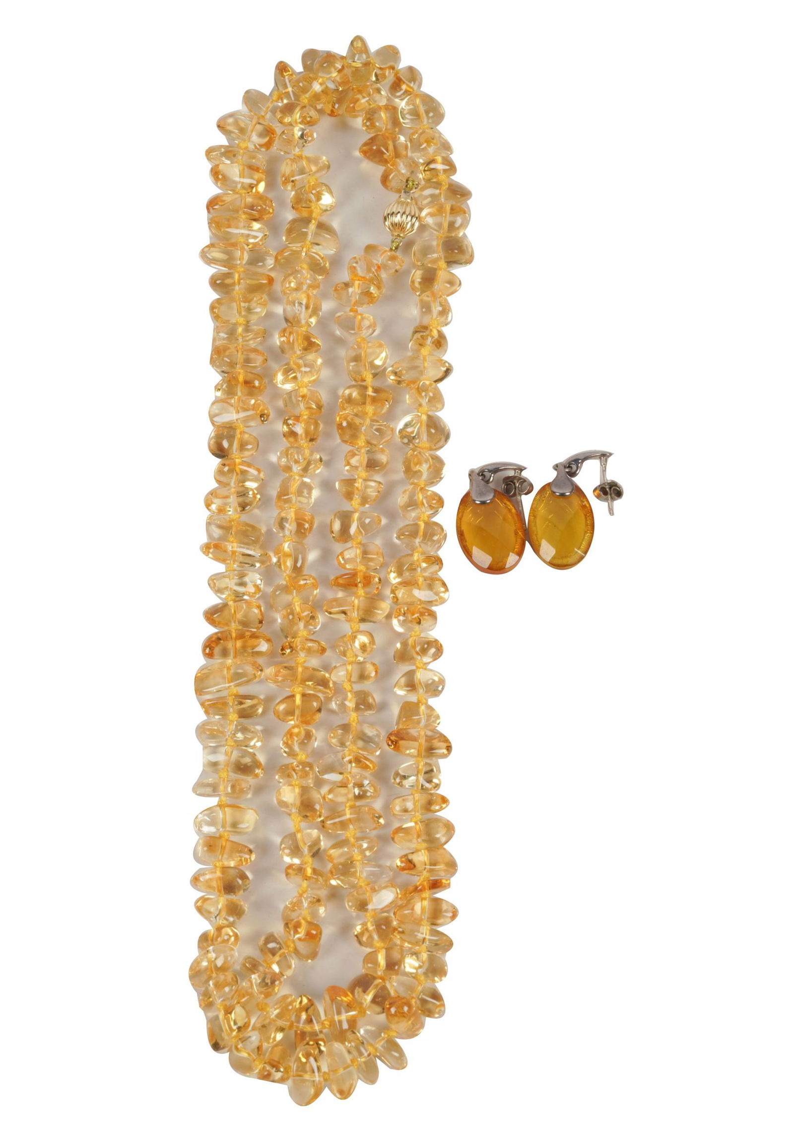14 KARAT YELLOW GOLD & CITRINE NECKLACE (1 of 8)