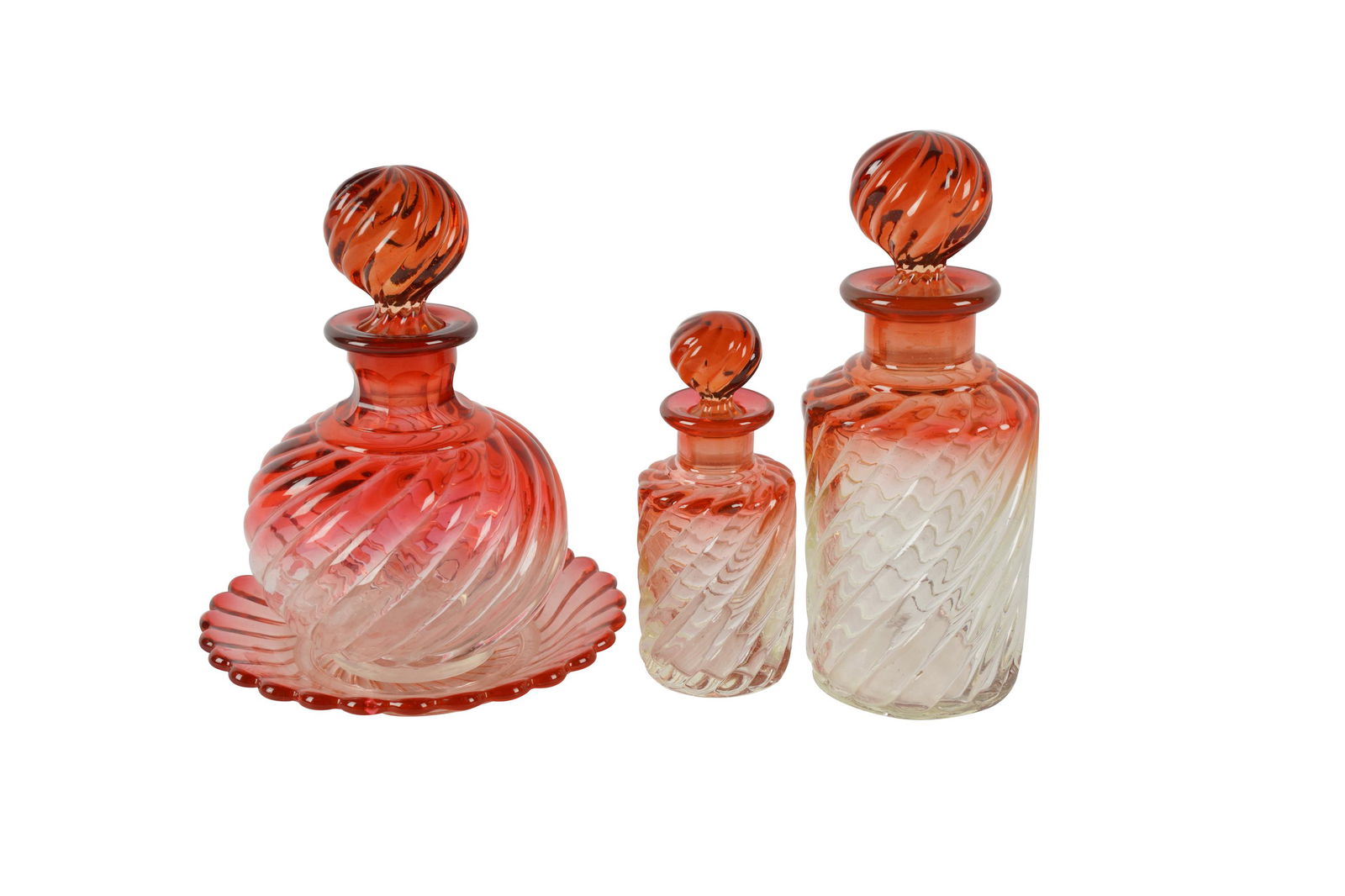 BACCARAT AMBERINA FOUR-PIECE DRESSER SET (1 of 9)
