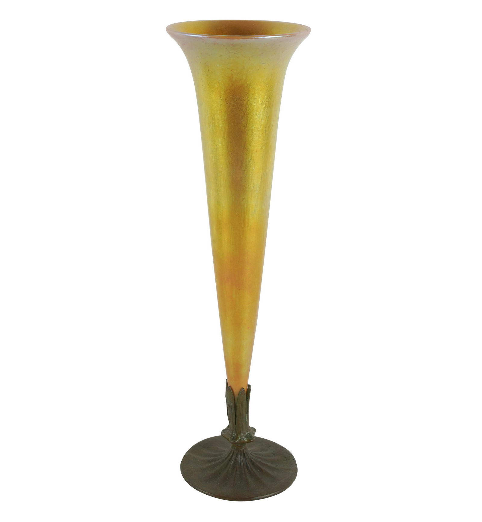 LUNDBERG STUDIOS BRONZE-MOUNTED ART GLASS VASE (1 of 6)