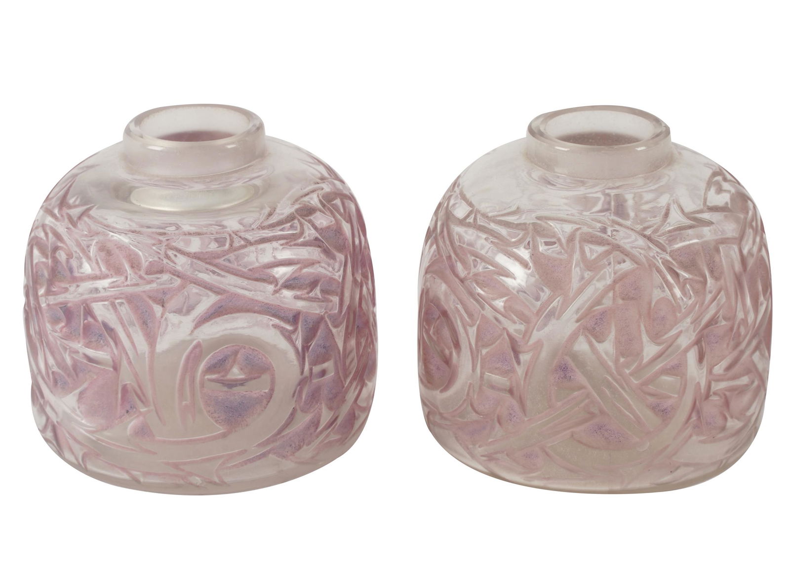 PAIR OF R. LALIQUE "EPINES" PERFUME BOTTLES (1 of 7)
