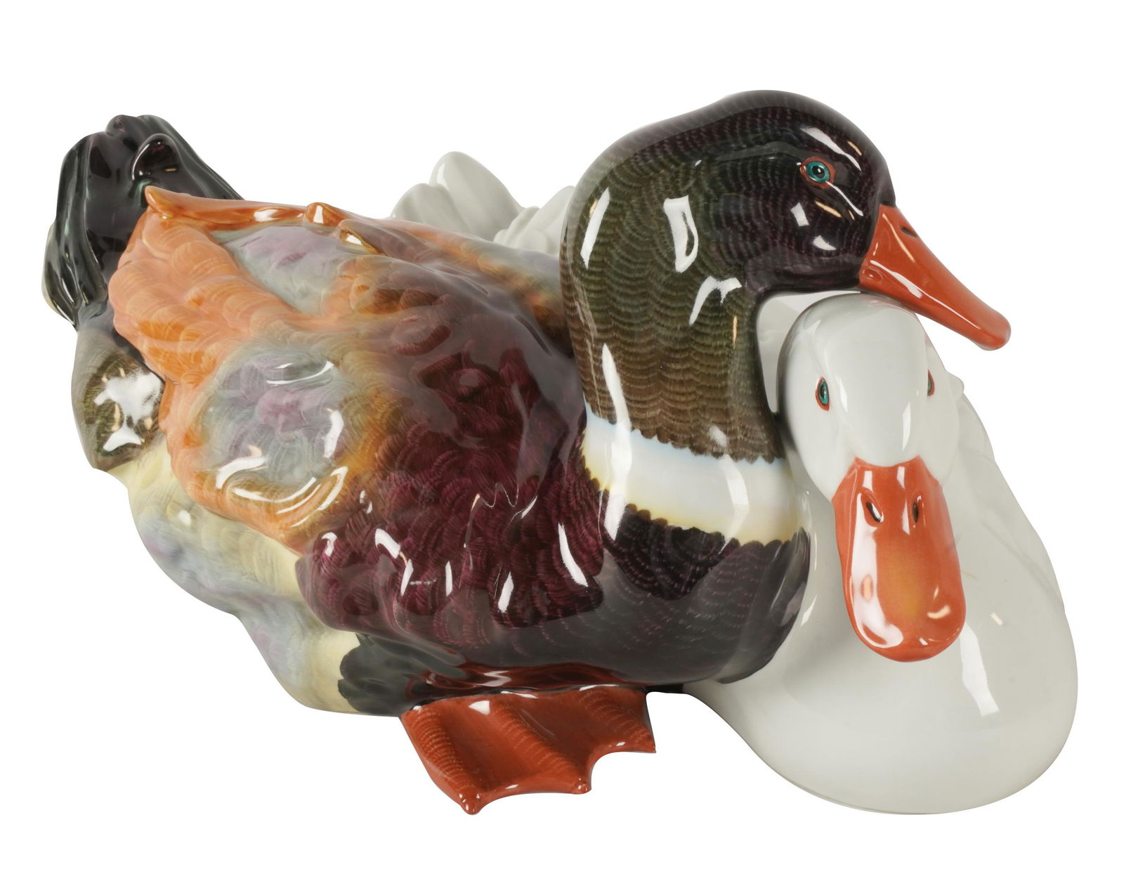 HEREND PORCELAIN DUCK GROUP (1 of 9)