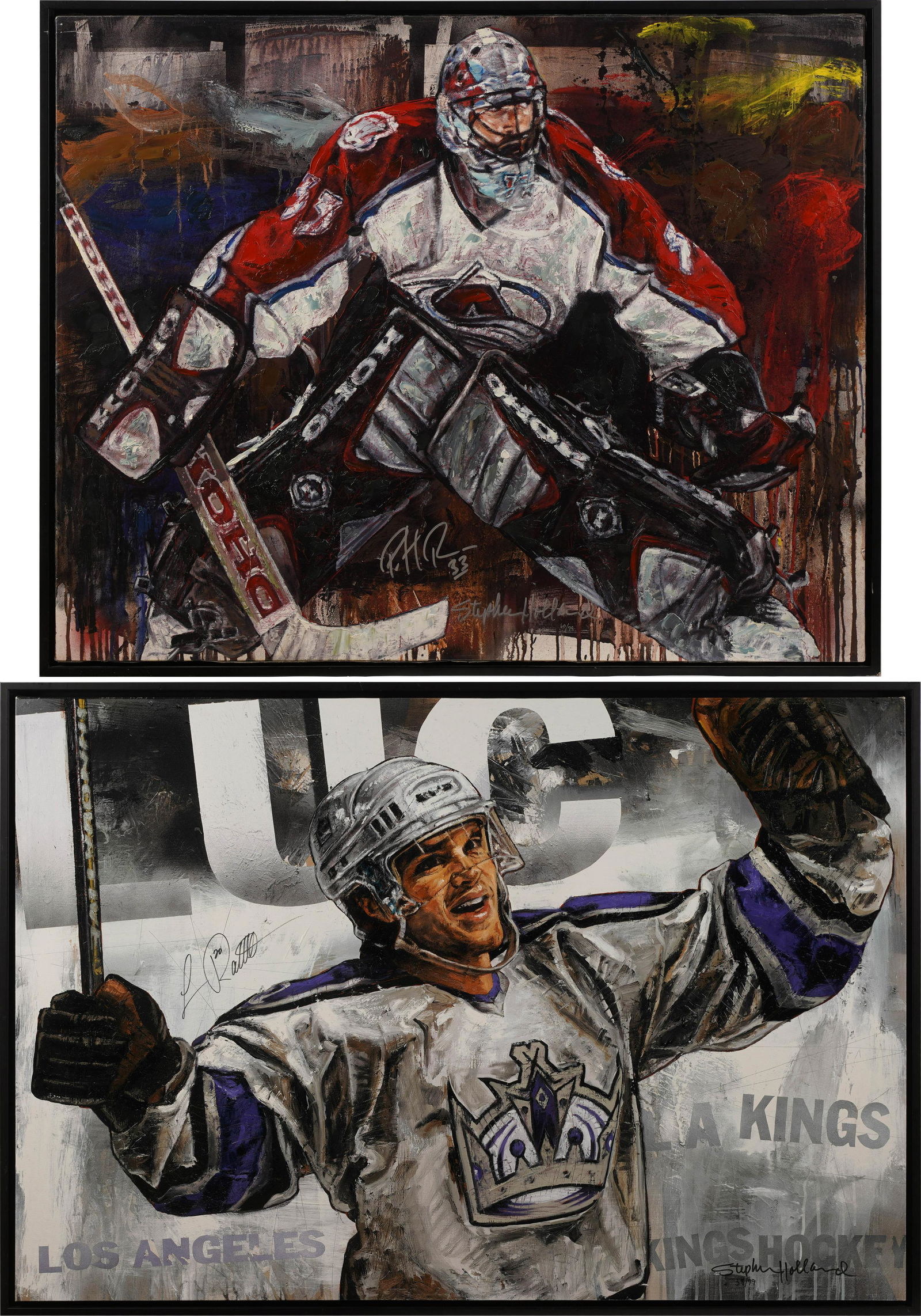 STEPHEN HOLLAND: TWO HOCKEY PRINTS (1 of 7)