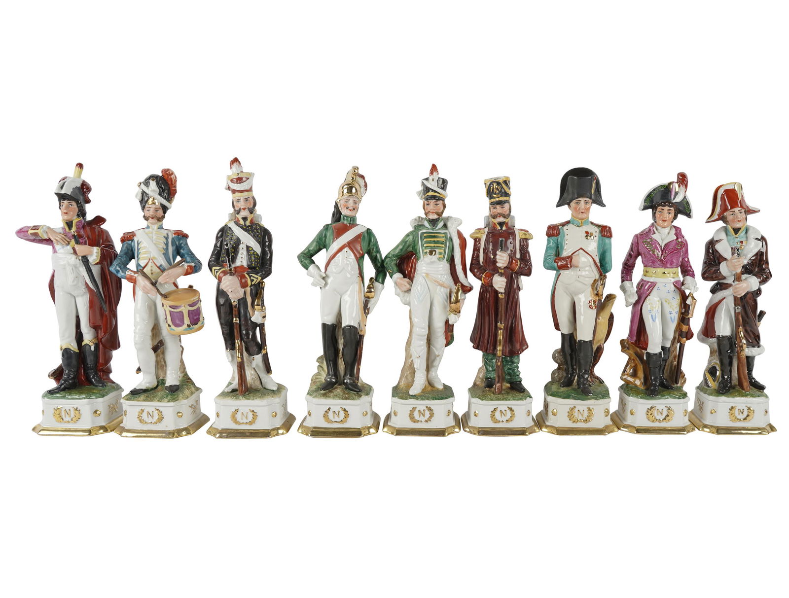 NINE PORCELAIN NAPOLEONIC FIGURES (1 of 12)
