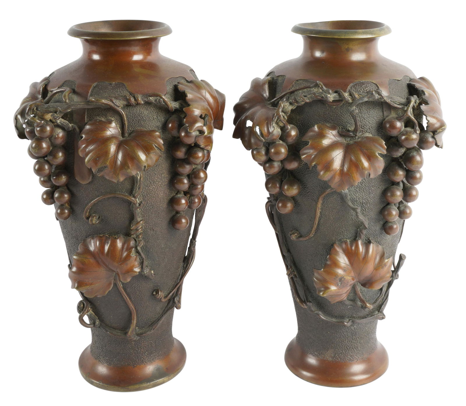 PAIR OF CONTINENTAL BRONZE VASES (1 of 7)