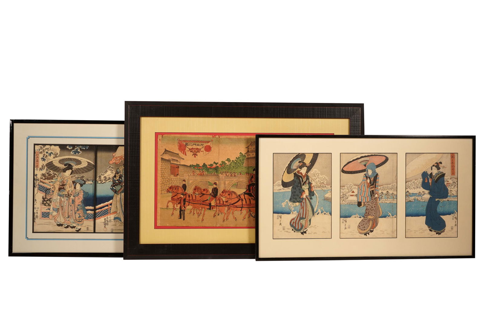 THREE JAPANESE COLOR WOODBLOCK PRINTS (1 of 13)