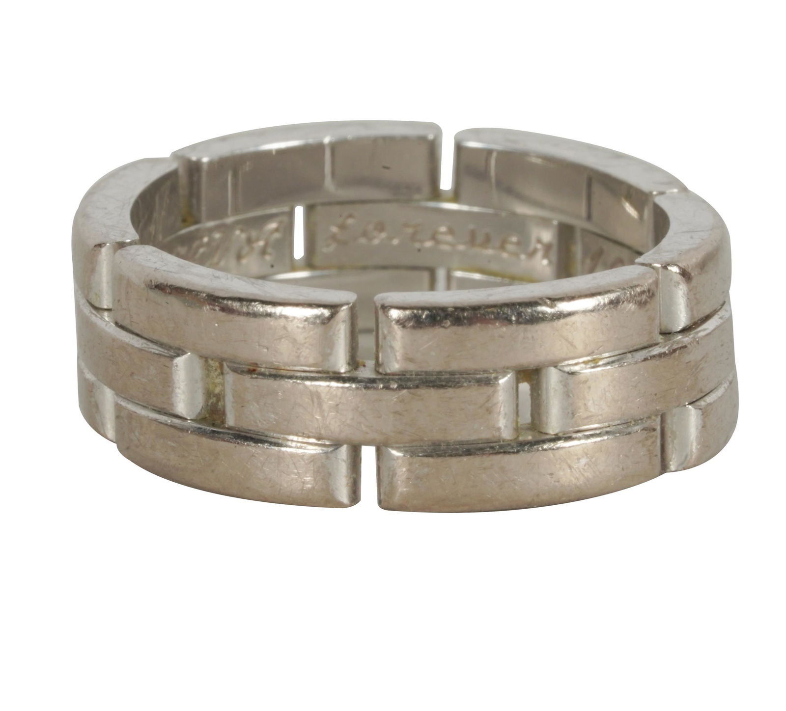 CARTIER 18 KARAT WHITE GOLD RING (1 of 10)