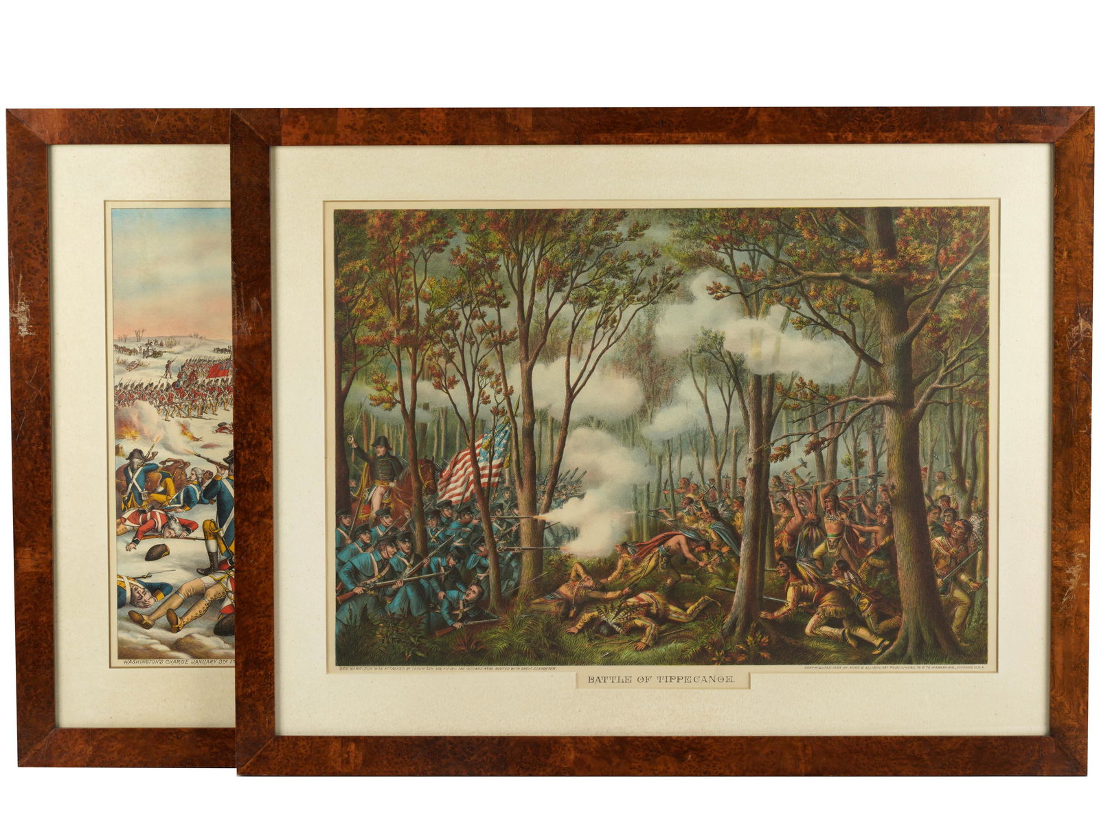TWO AMERICAN LITHOGRAPHS OF BATTLE SCENES (1 of 7)