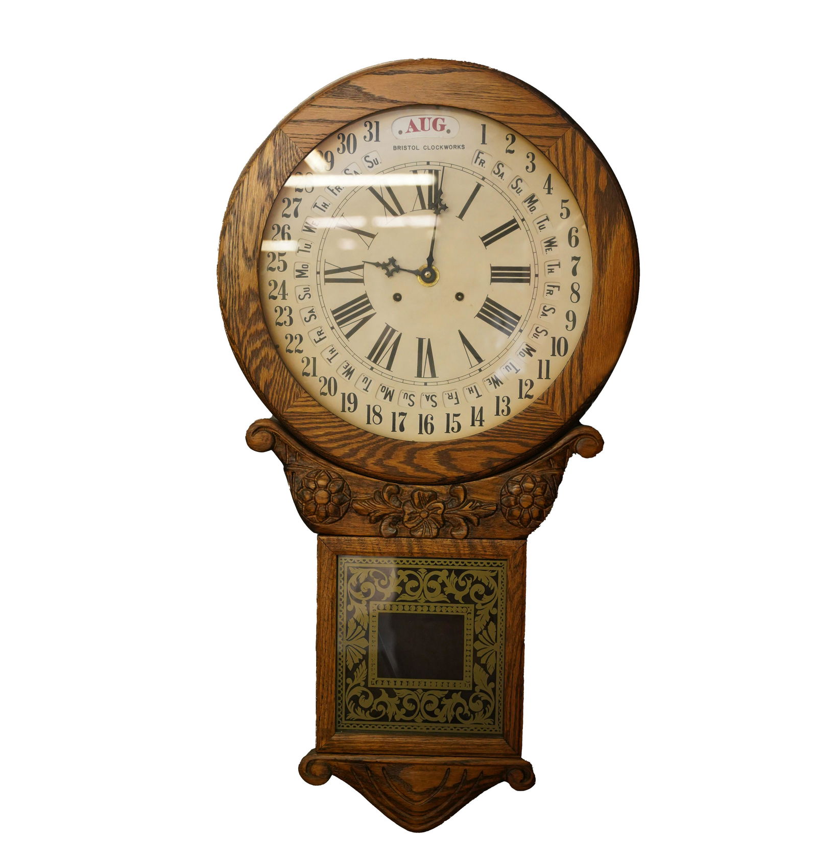 OAK REGULATOR WALL CLOCK (1 of 13)