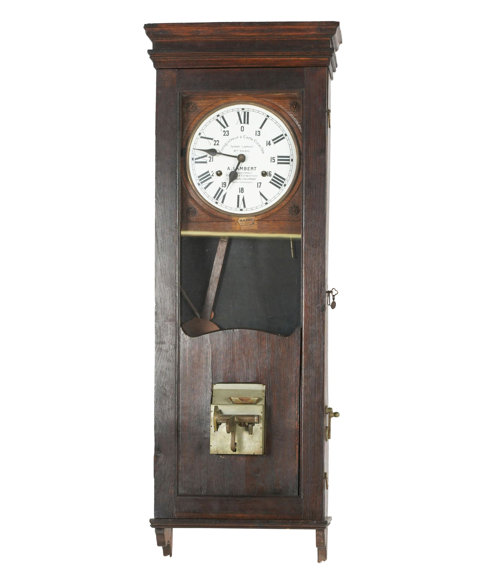 LAMBERT FRENCH PUNCH CLOCK (1 of 6)
