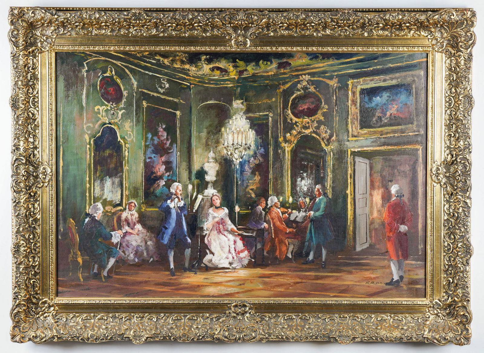 20TH CENTURY: FIGURES IN A ROCOCO INTERIOR (1 of 12)