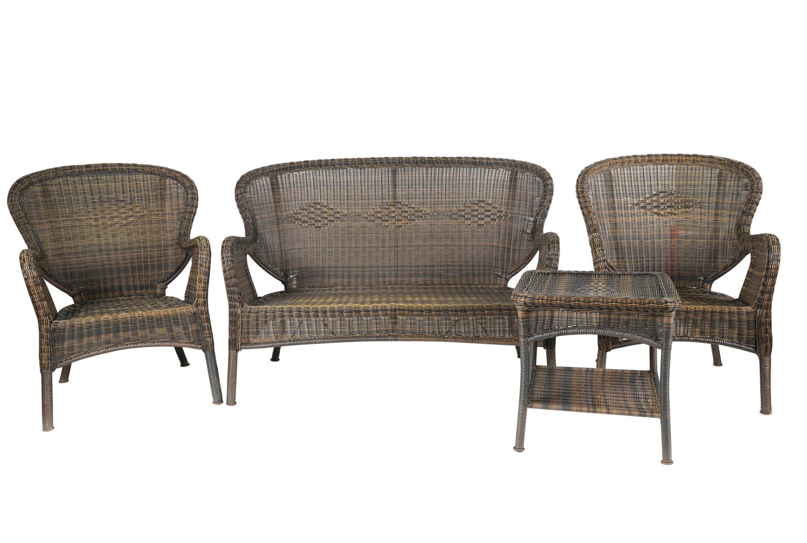 WICKER PATIO FURNITURE SUITE (1 of 8)