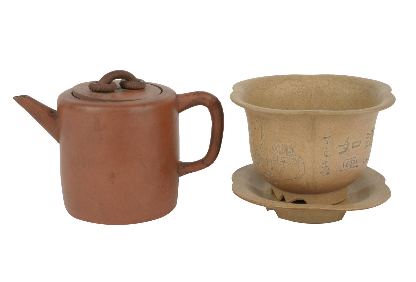 TWO CHINESE YIXING CLAY ARTICLES (1 of 6)