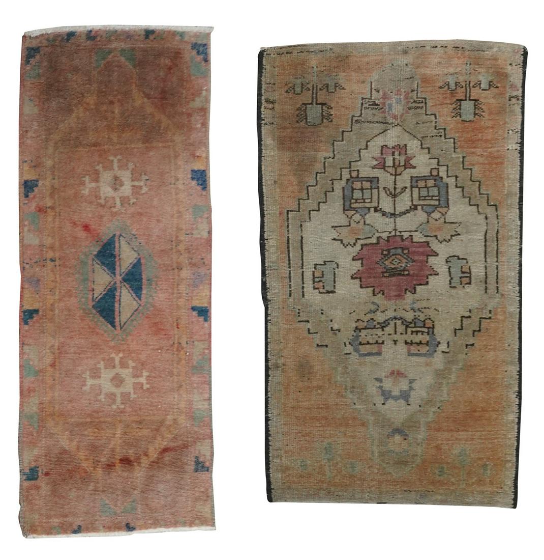 TWO RUG FRAGMENTS (1 of 9)