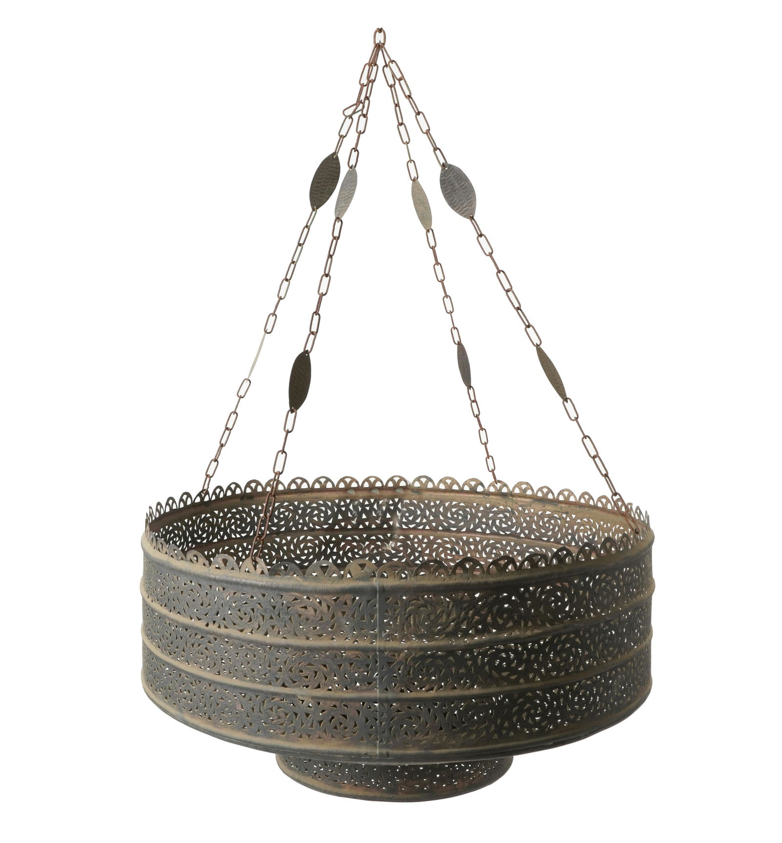 NORTH AFRICAN PIERCED BRASS CEILING FIXTURE (1 of 7)