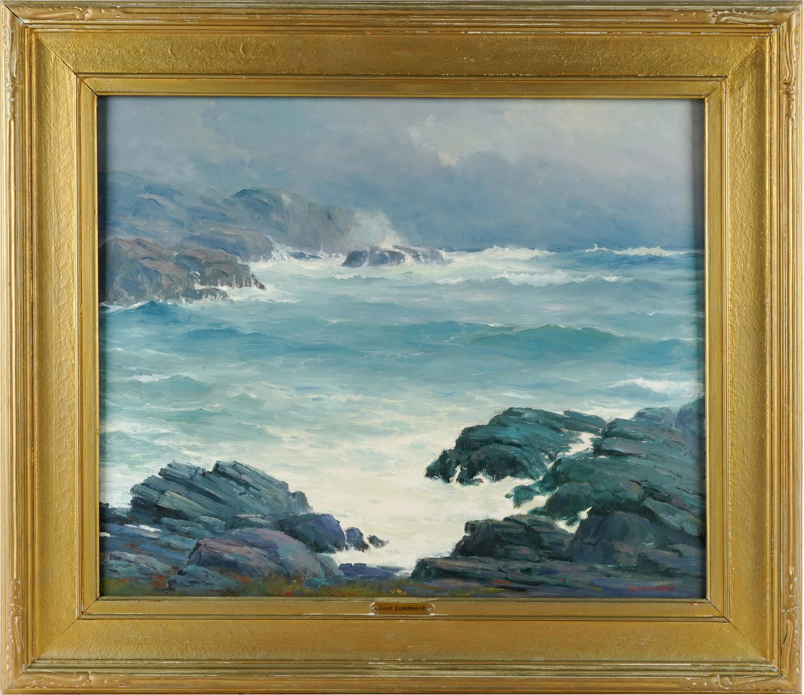 LEON LUNDMARK (1875 - 1942): CRASHING WAVES (1 of 10)