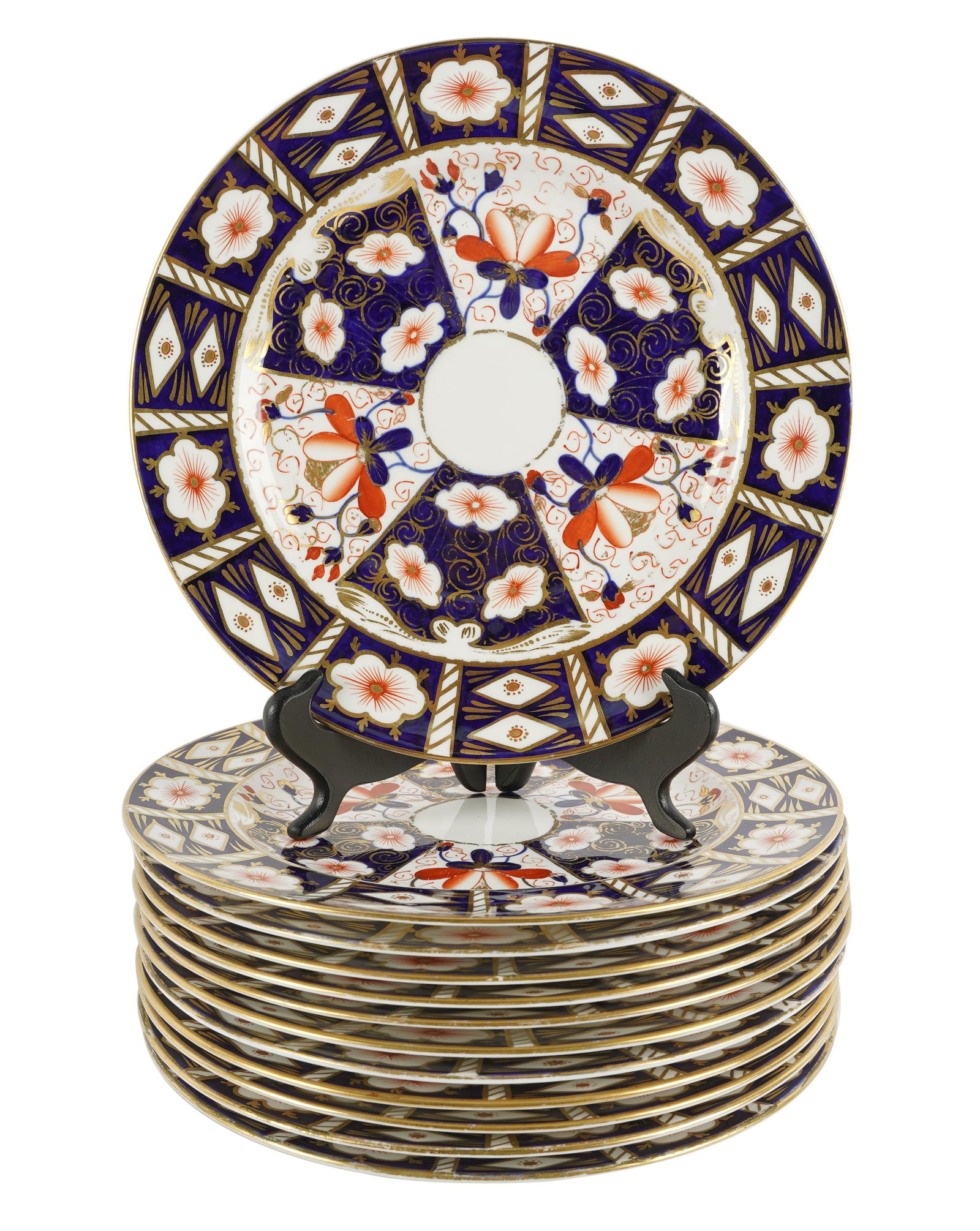 12 ROYAL CROWN DERBY DINNER PLATES (1 of 7)