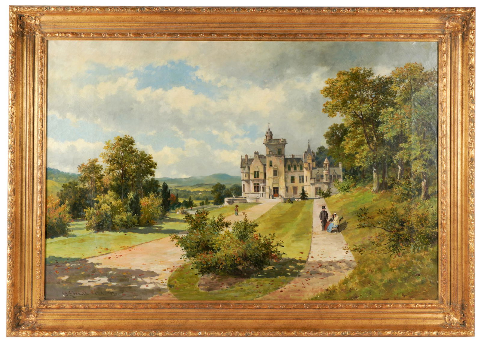 JOHN BLAKE MACDONALD (1829 - 1901): COUNTRY HOUSE LANDSCAPE (1 of 8)