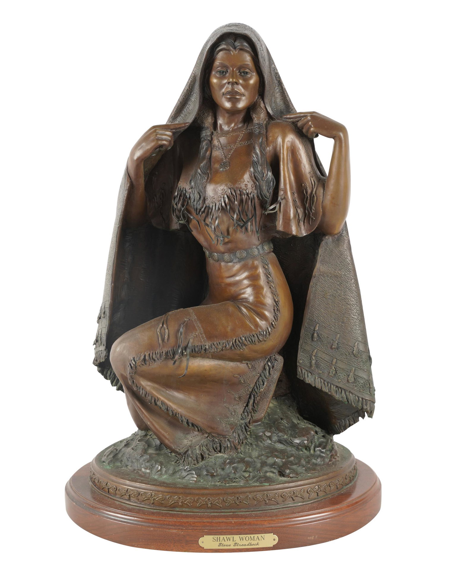 STEVE STREADBECK (20TH CENTURY): SHAWL WOMAN (1 of 12)