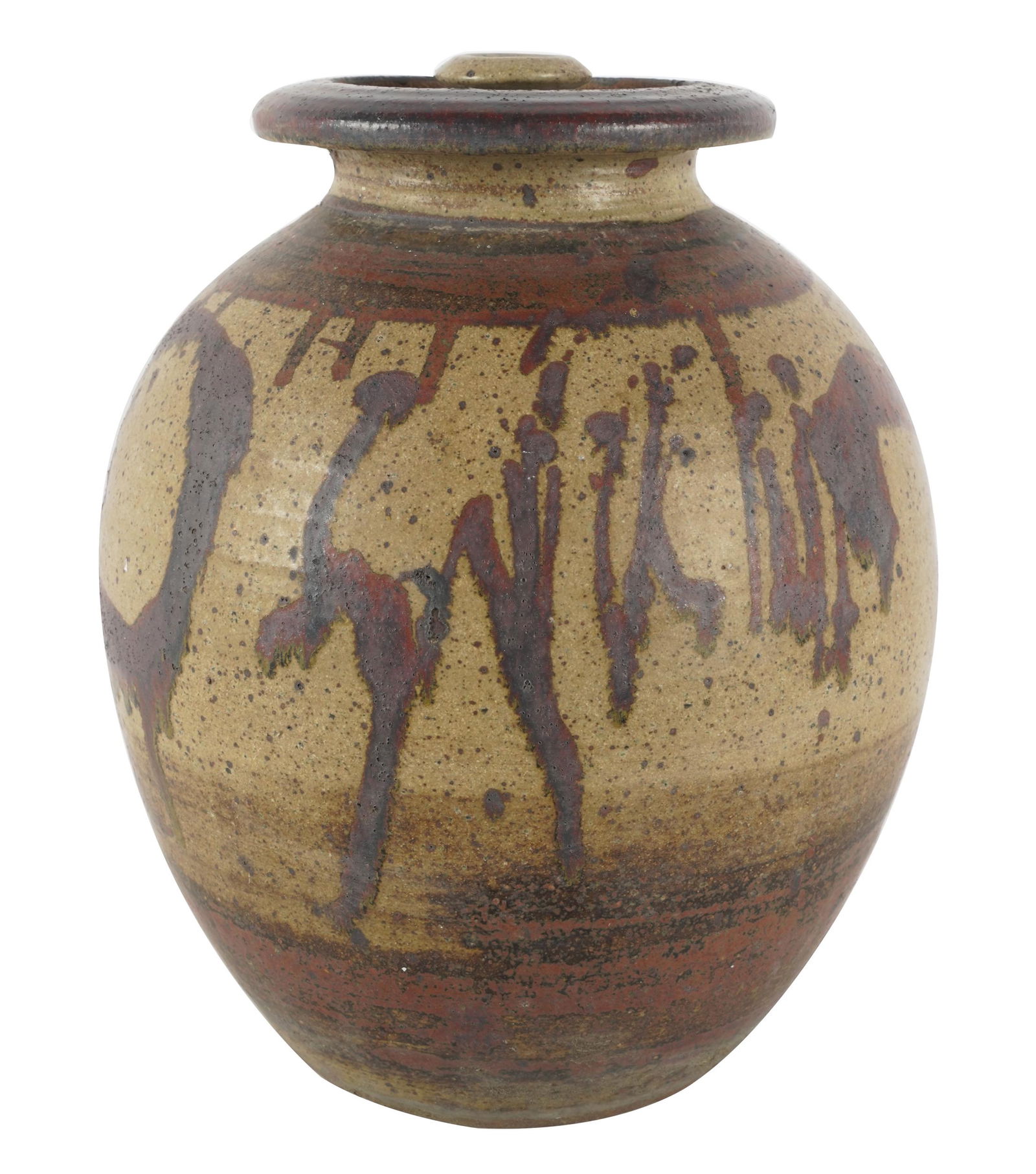 ART POTTERY COVERED JAR (1 of 8)