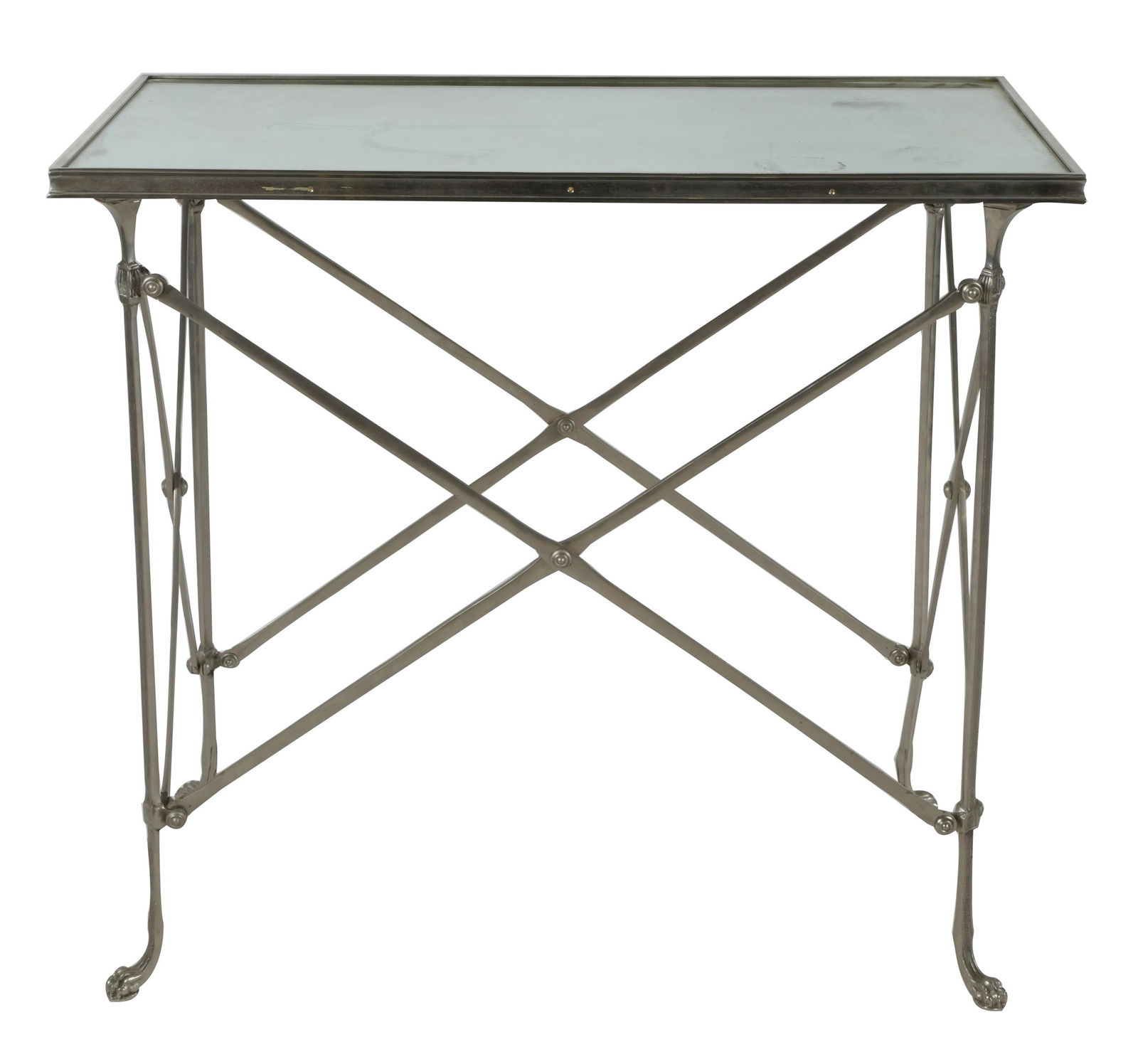 NEOCLASSICAL-STYLE METAL SIDE TABLE (1 of 9)