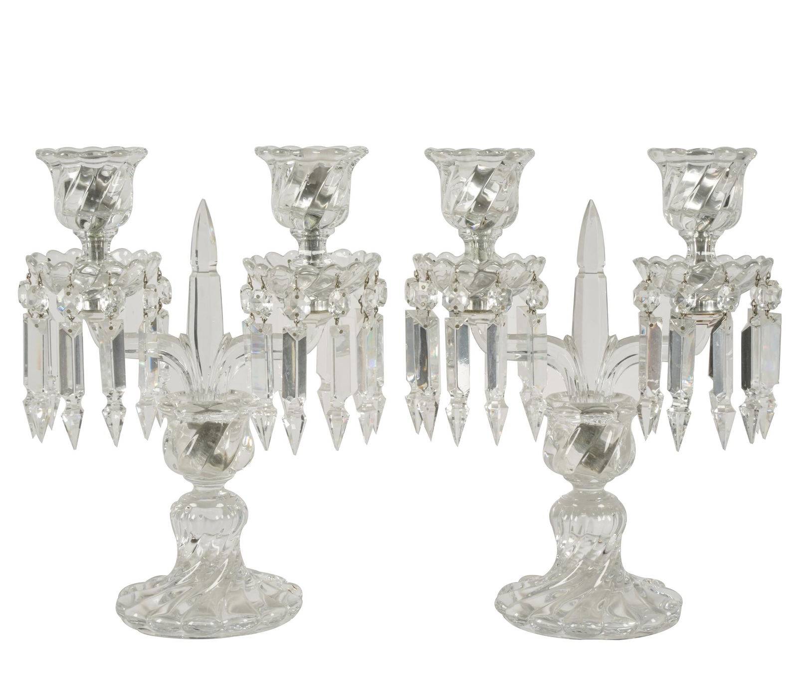 PAIR OF BACCARAT CRYSTAL GIRANDOLES (1 of 15)