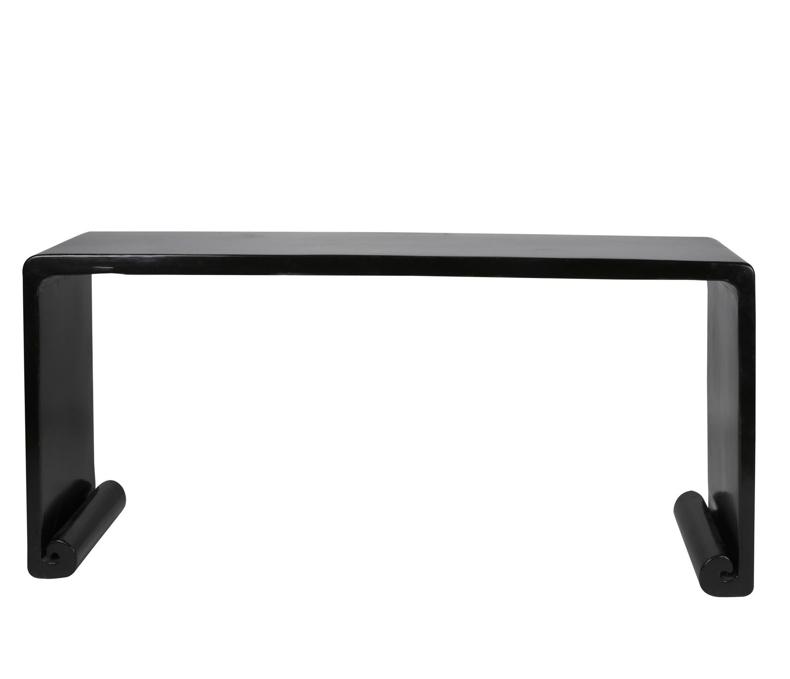 ASIAN-STYLE BLACK-LACQUERED HALL TABLE (1 of 9)