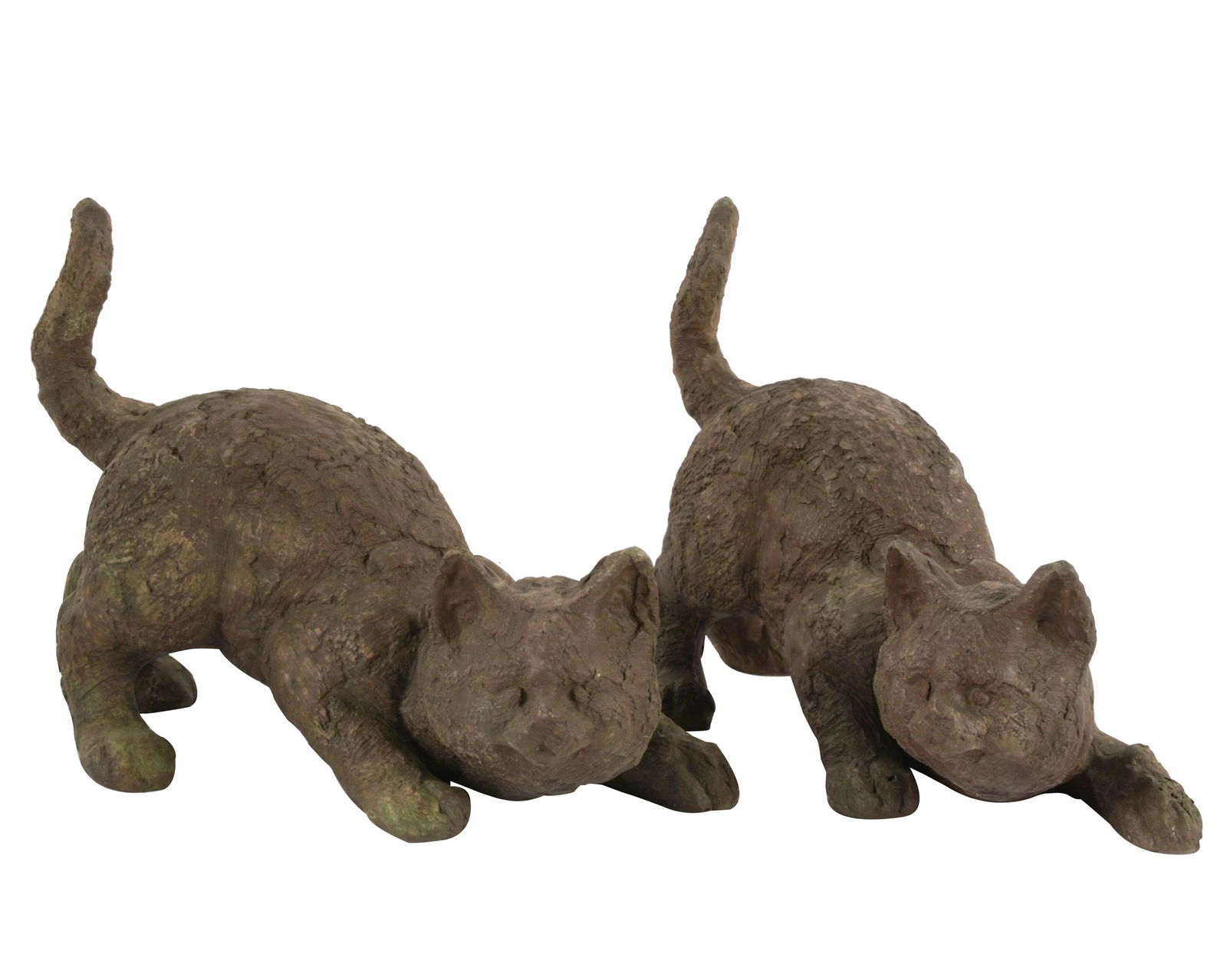 BARBARA BERETICH (1936 - 2018): TWO BRONZE CAT FIGURES (1 of 9)