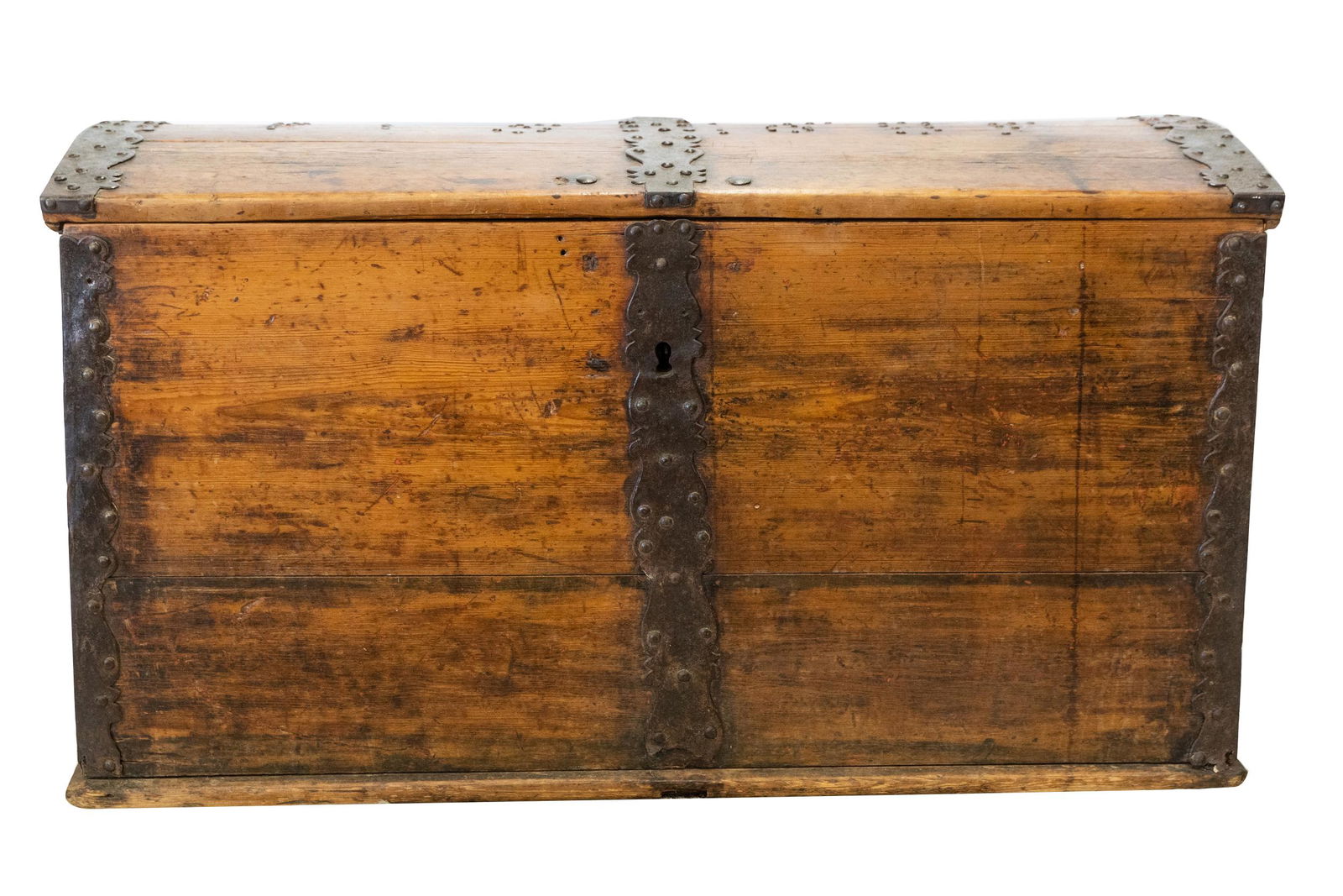 IRON MOUNTED PINE TRUNK (1 of 13)