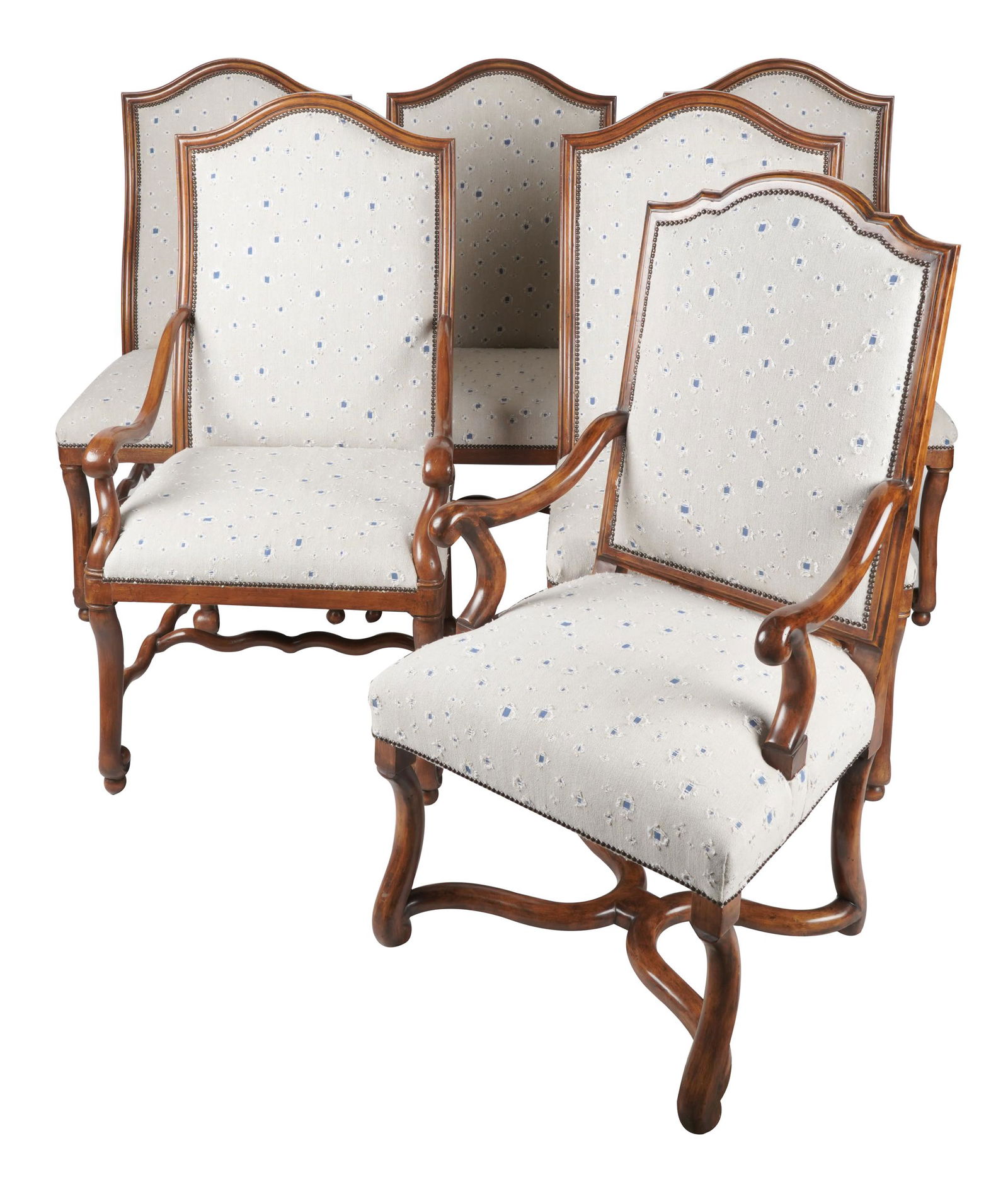 SET OF 12  BAROQUE-STYLE DINING CHAIRS (1 of 10)