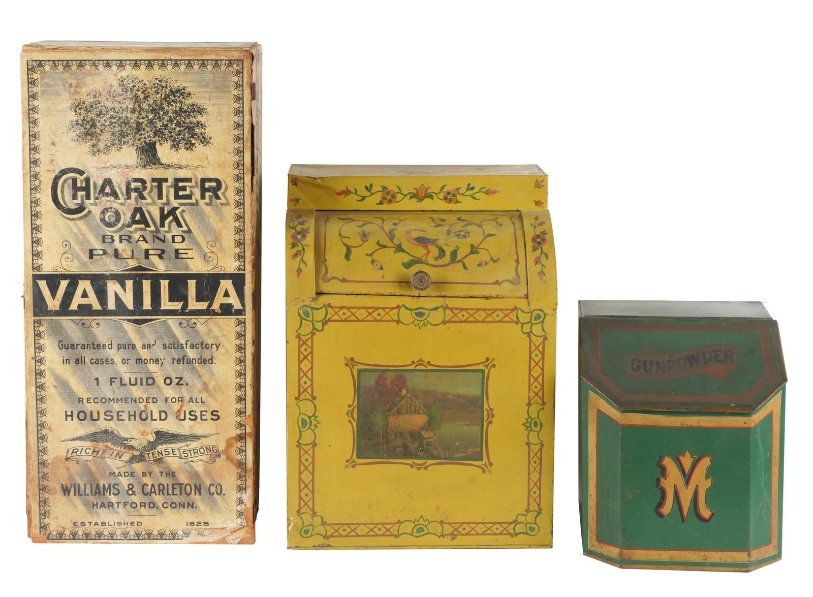 THREE ANTIQUE STORAGE BOXES (1 of 13)