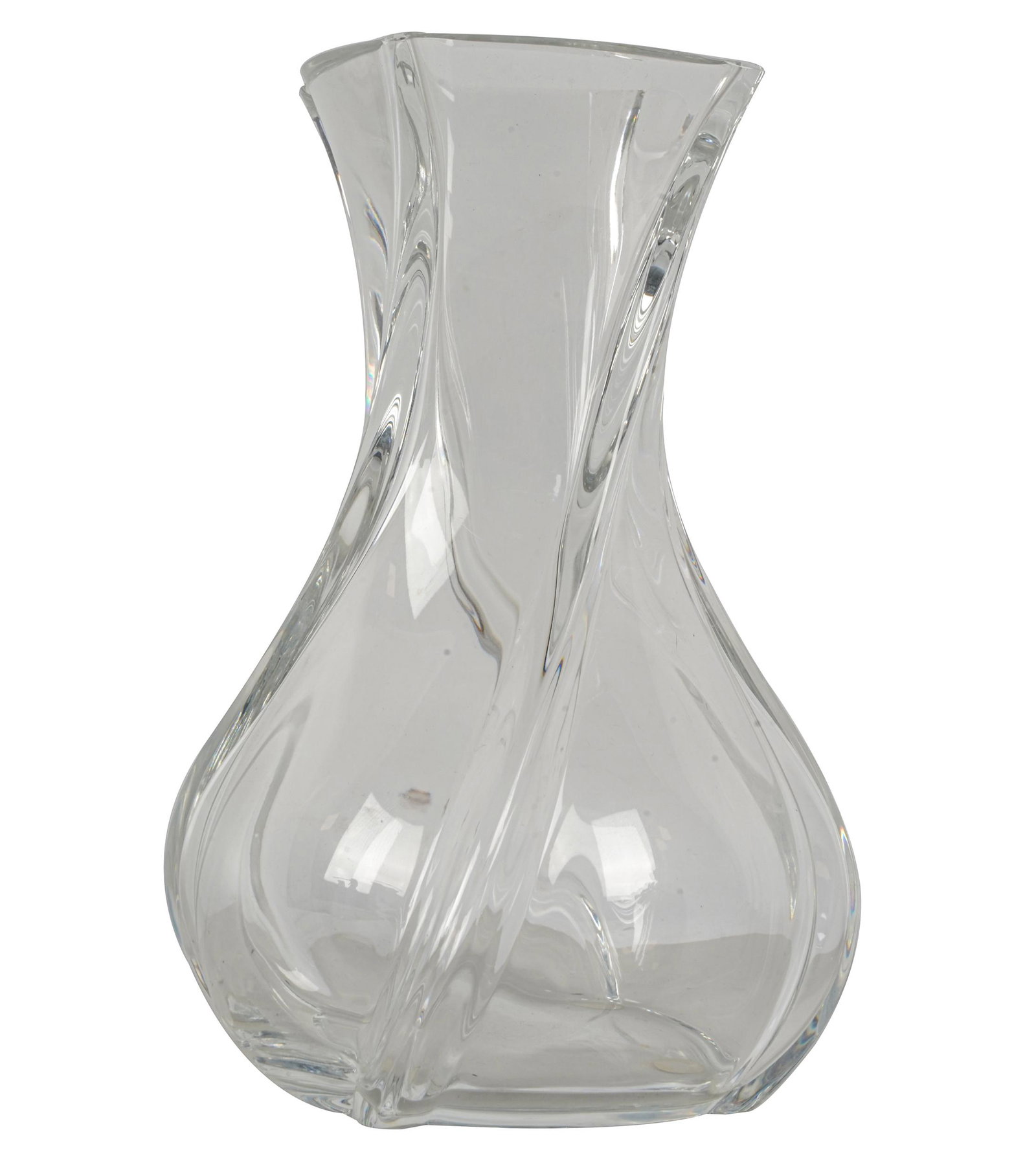 BACCARAT CRYSTAL VASE: marked; Condition: good; no chips or cracks; 8 1/4 inches high