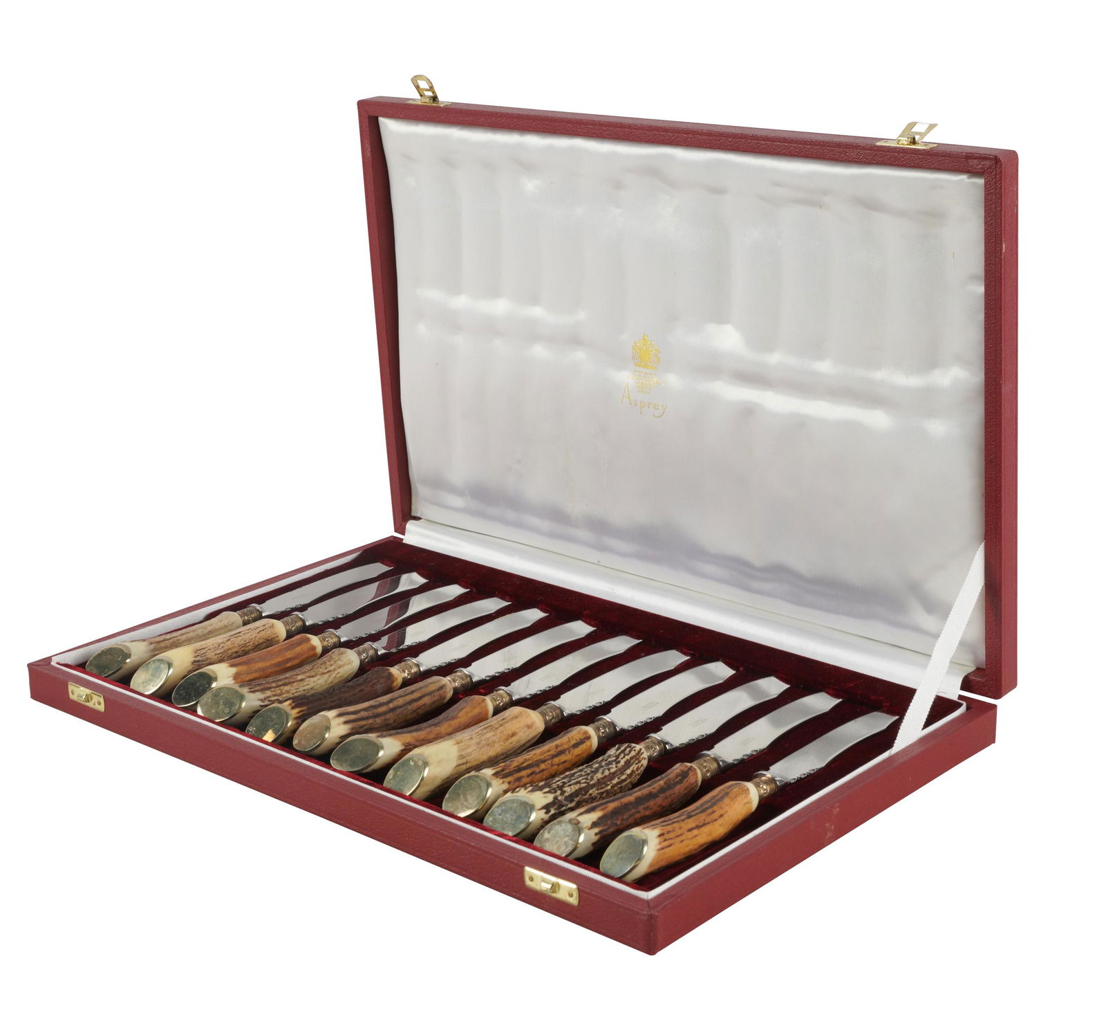 SET OF TWELVE  ASPREY STEAK KNIVES (1 of 10)