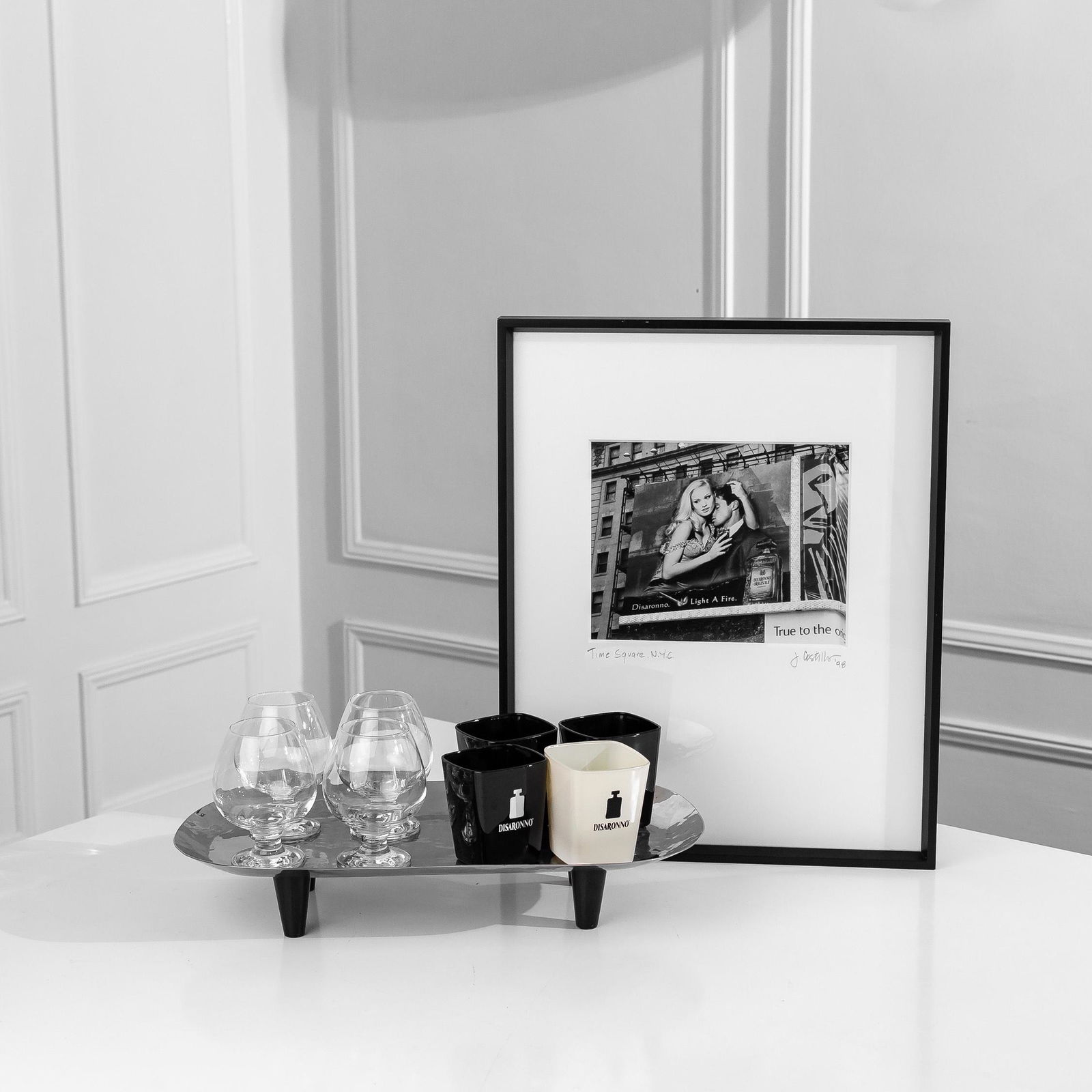 CHRISTIAN AUDIGIER DISARONNO AD FRAMED PHOTO & GLASSES (1 of 14)