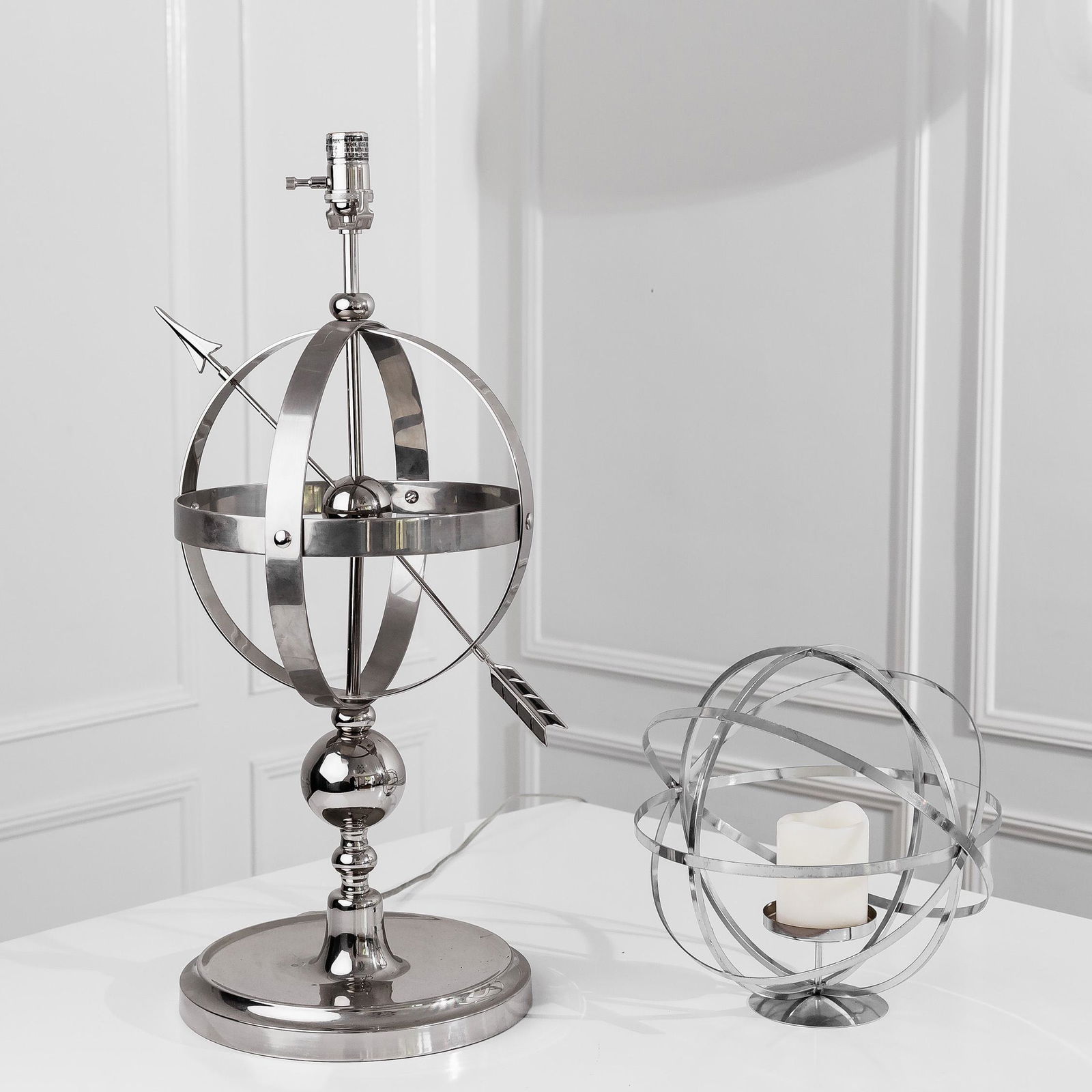 CHRISTIAN AUDIGIER METAL LAMP & CANDLEHOLDER (1 of 18)