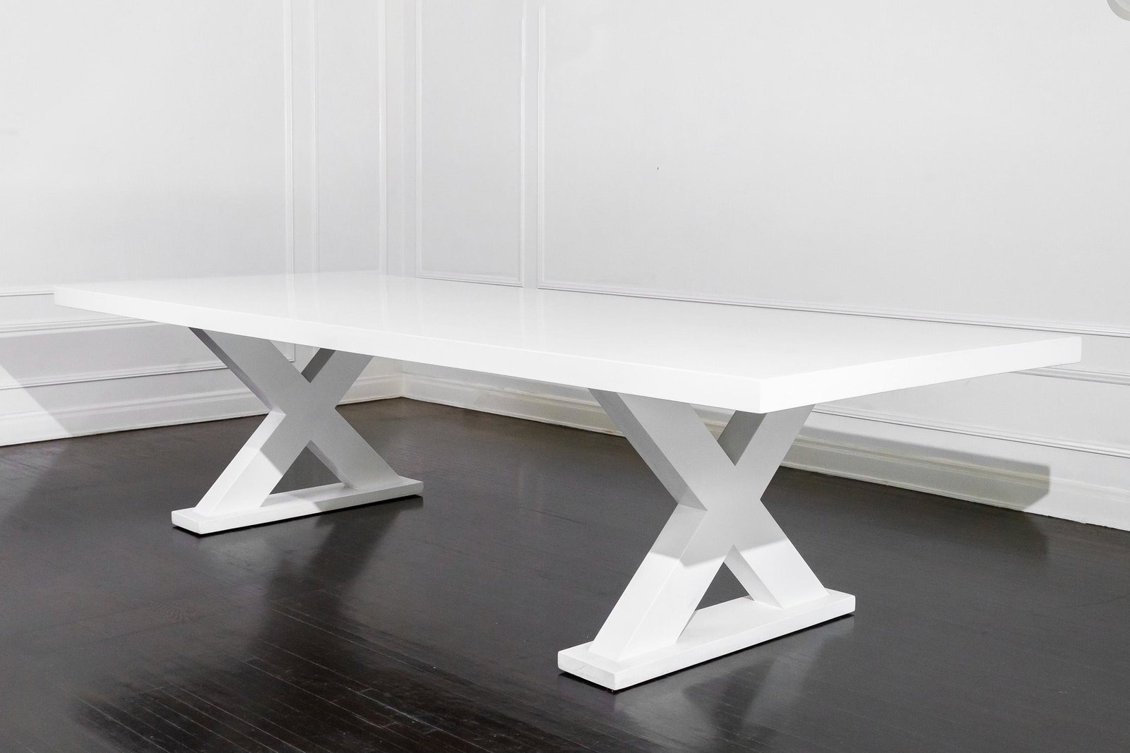 CHRISTIAN AUDIGIER LARGE WHITE LACQUERED DINING TABLE (1 of 2)