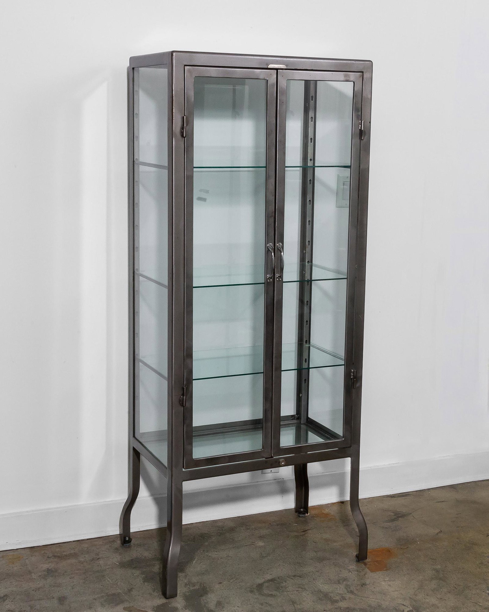 CHRISTIAN AUDIGIER DULTON DOCTOR'S DISPLAY CABINET: Double door.63 inches high