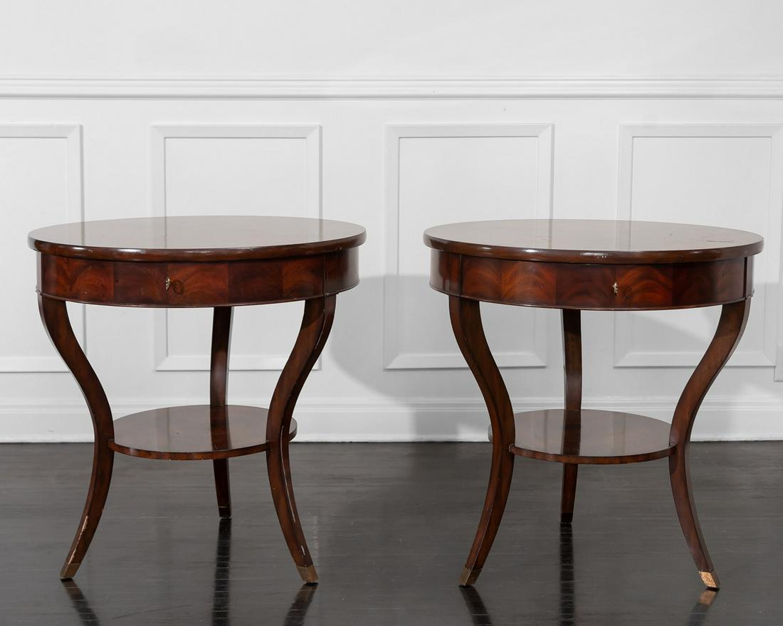 CHRISTIAN AUDIGIER TWO RALPH LAUREN ROUND SIDE TABLES (1 of 13)