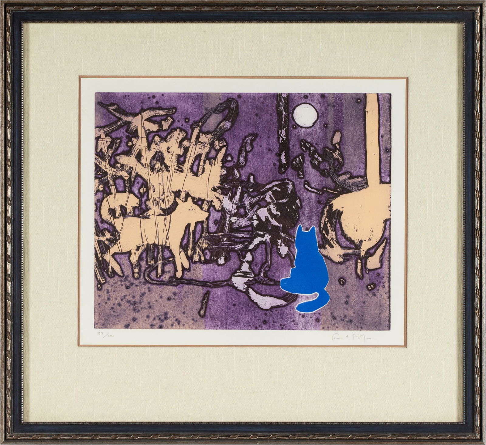 CHRISTIAN AUDIGIER ERNEST BILLGREN "BLUE CAT" LITHOGRAPH (1 of 16)