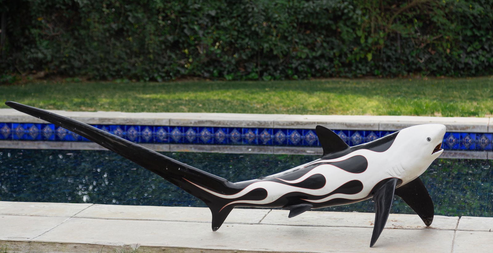 CHRISTIAN AUDIGIER LARGE PAINTED FIBERGLASS SHARK (1 of 12)