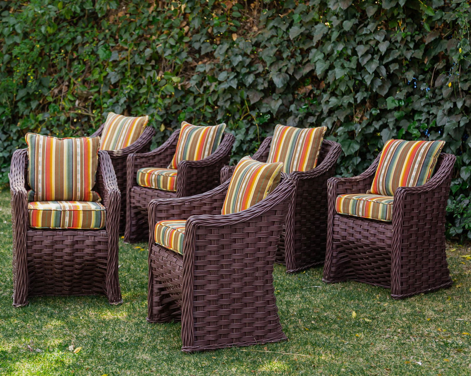 CHRISTIAN AUDIGIER SET OF SIX CLEYBERGH WOVEN CHAIRS (1 of 17)