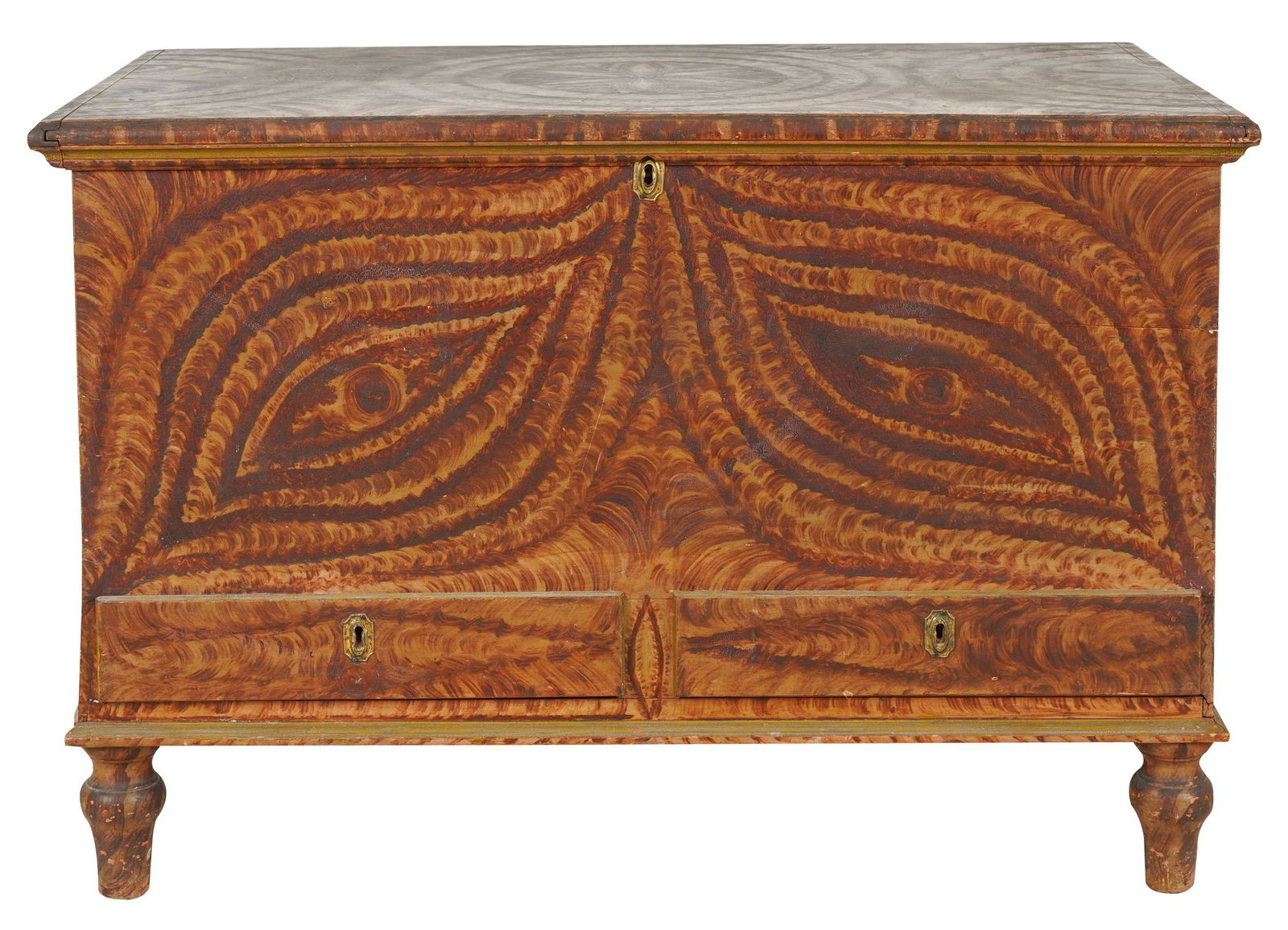 AMERICAN SPONGE-PAINTED BLANKET CHEST (1 of 10)