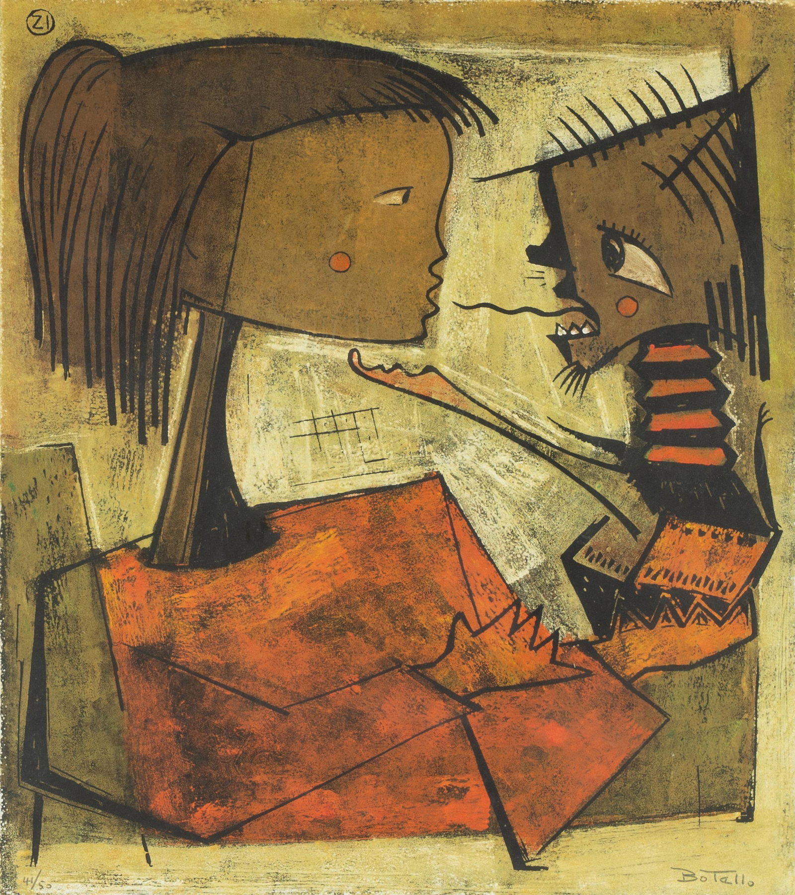 ANGEL BOTELLO (1913 - 1986): GIRL WITH JACK IN THE BOX (1 of 17)