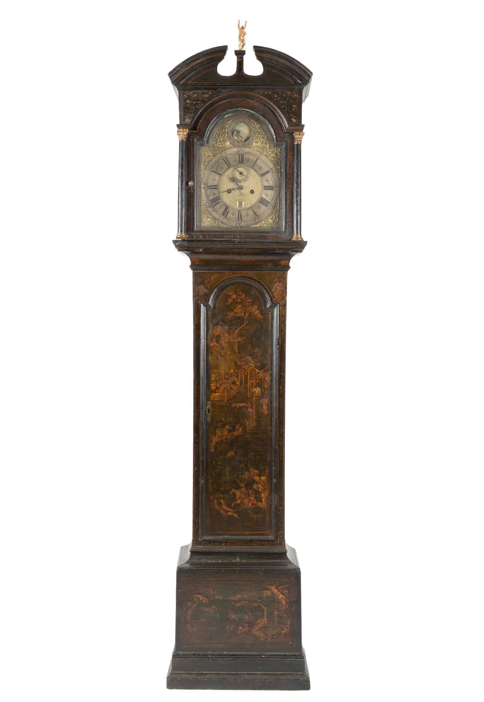 GEORGIAN-STYLE CHINOISERIE TALL CASE CLOCK (1 of 16)