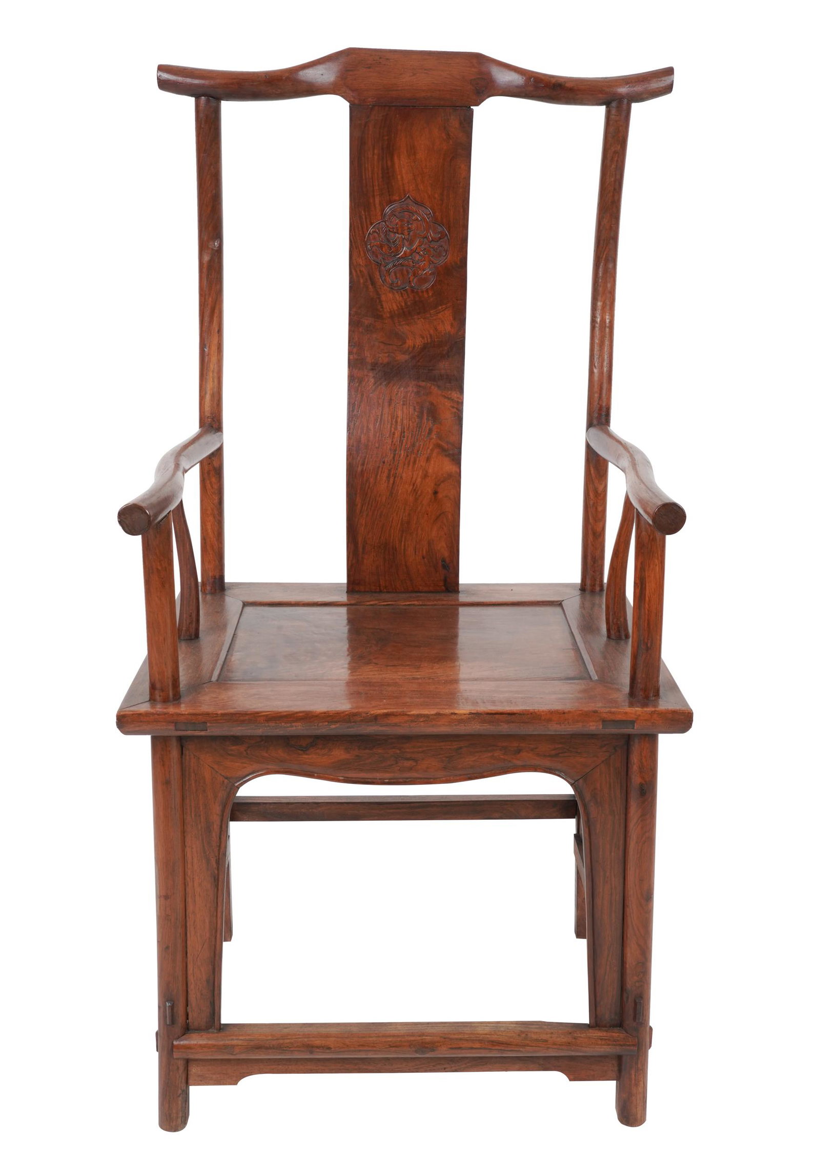 CHINESE HUANGHUALI YOKE BACK ARMCHAIR (1 of 9)