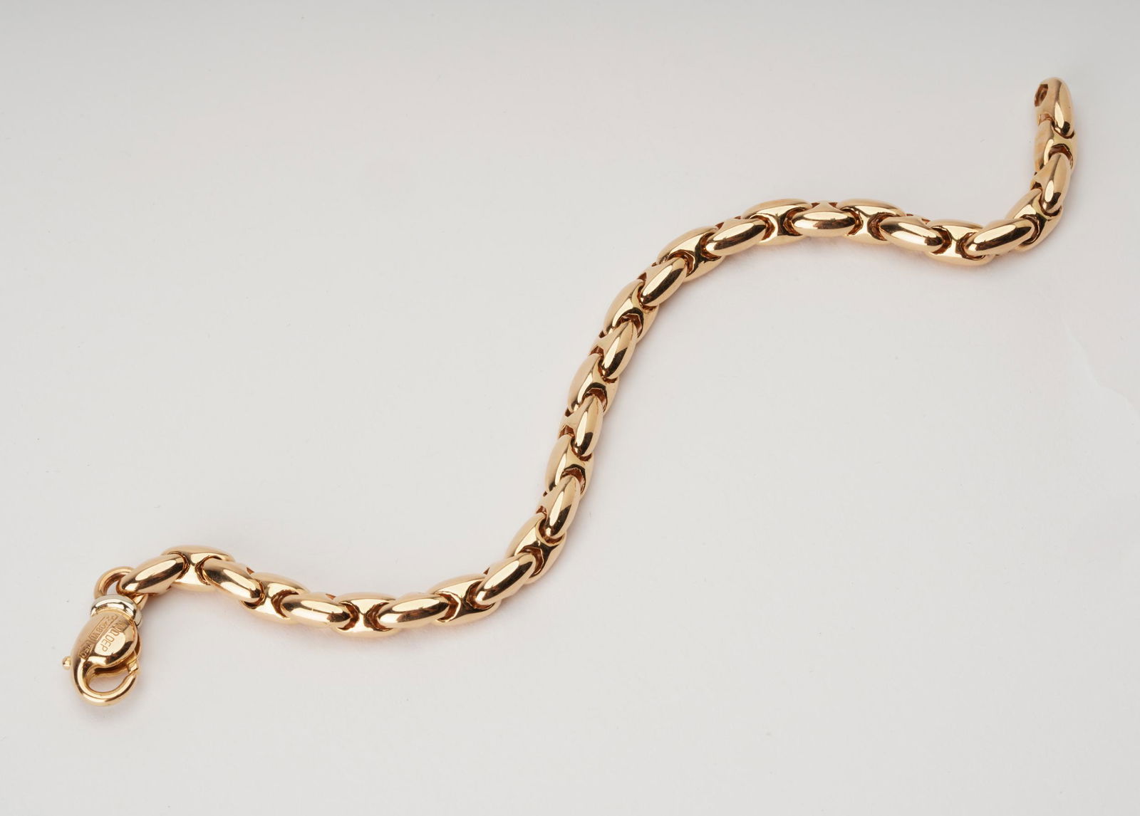 CHIMENTO 18 KARAT ROSE GOLD BRACELET: the clasp signed 'Chimento / ModDep / 750'; 17.5 grams; 7 1/4 inches long